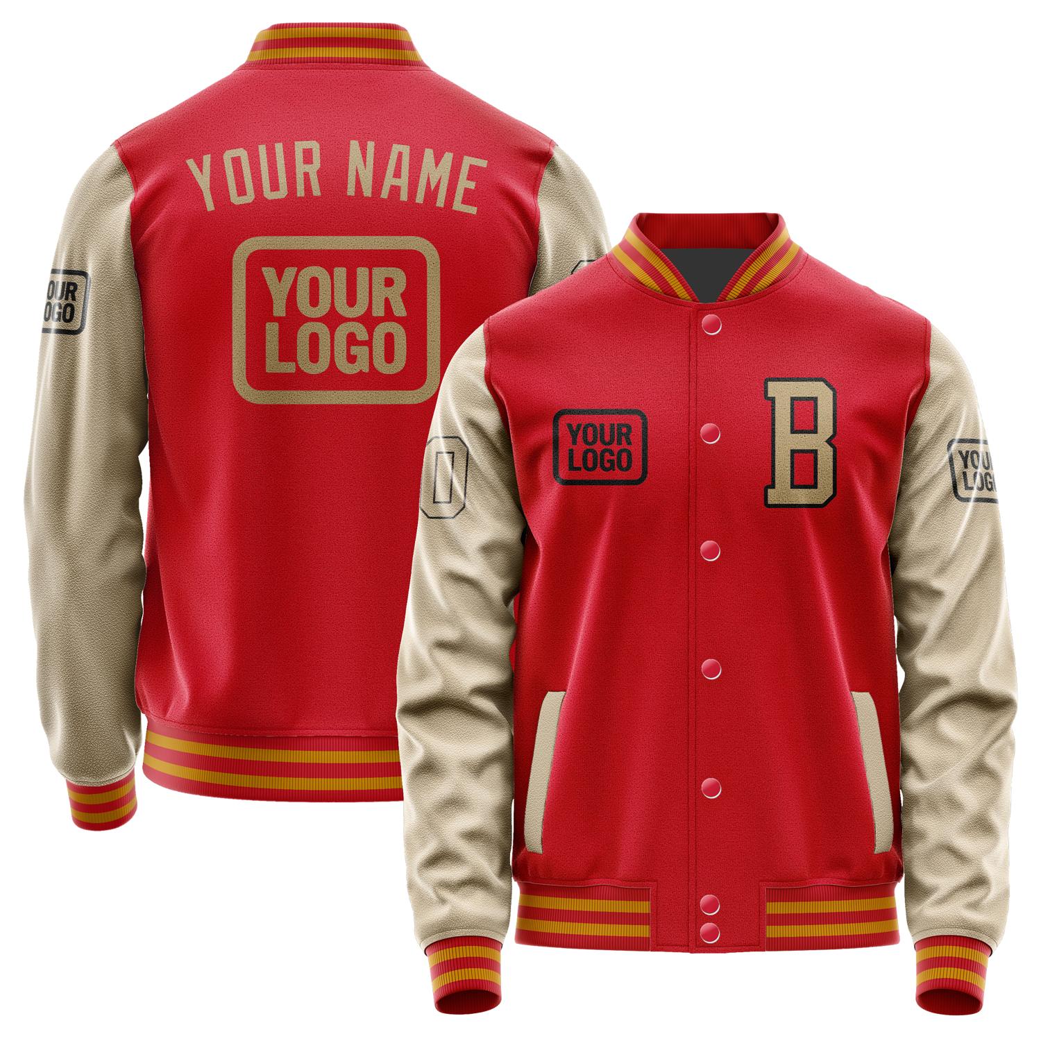 Maßgeschneidertes Rot Hellkhaki Jacke JA141425141917252517