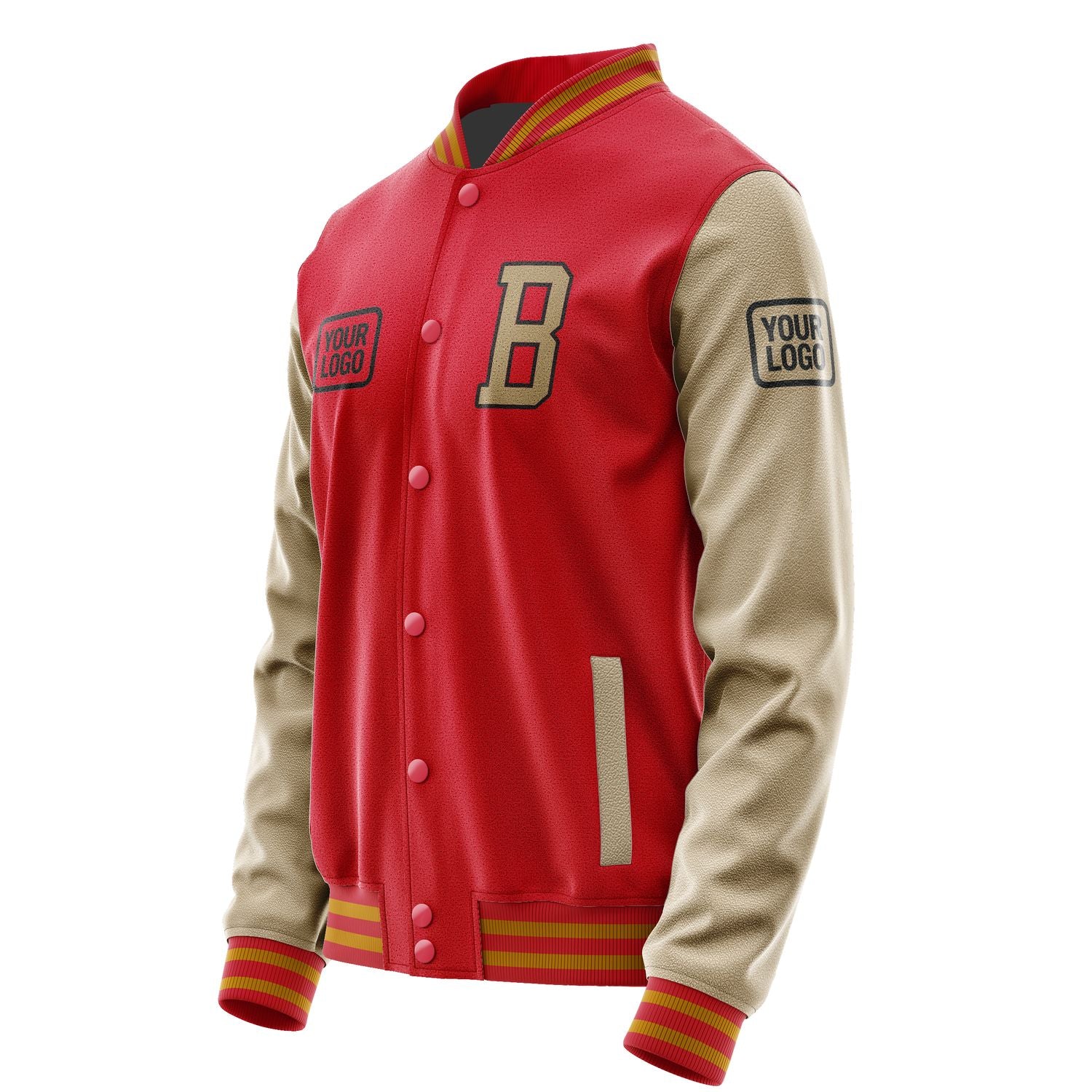 Maßgeschneidertes Rot Hellkhaki Jacke JA141425141917252517