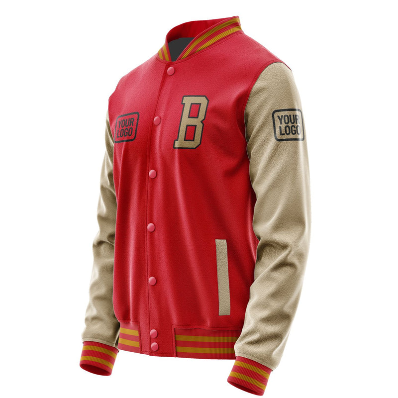 Maßgeschneidertes Rot Hellkhaki Jacke JA141425141917252517