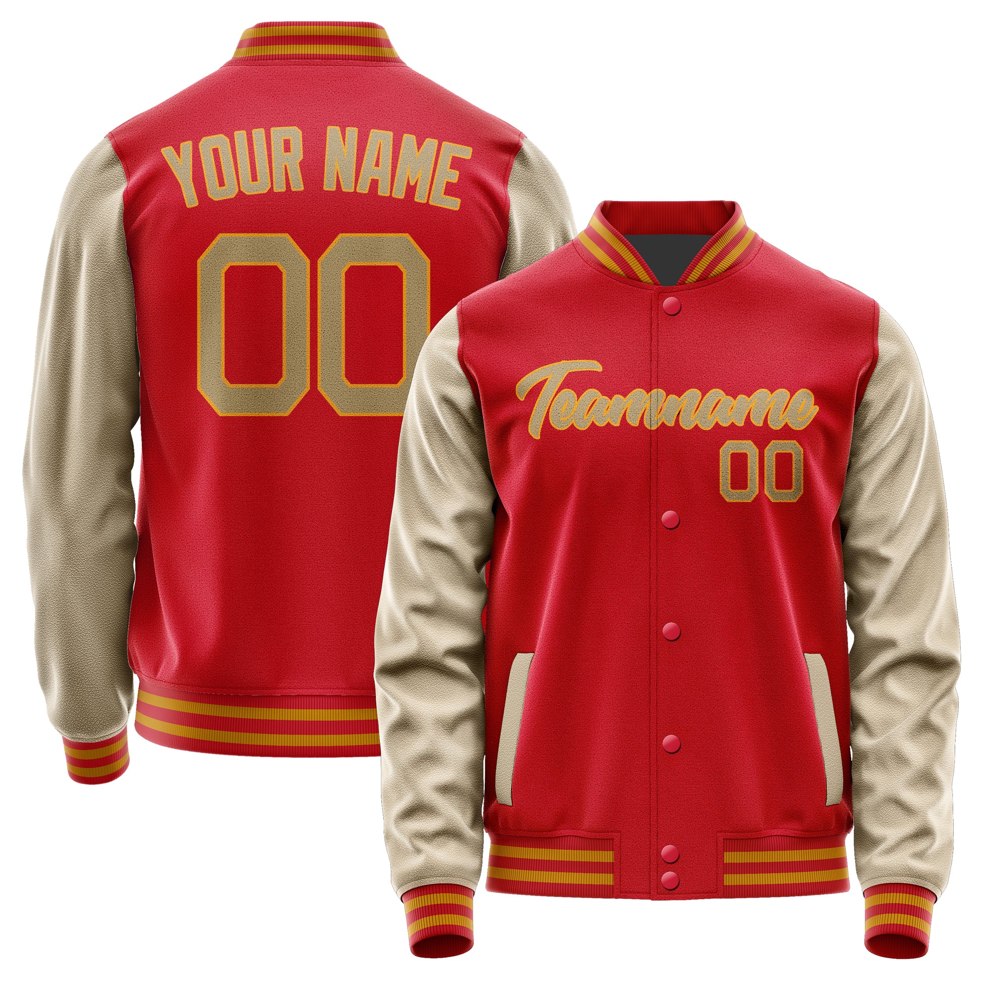 Maßgeschneidertes Rot Hellkhaki Jacke Ja1414251419B21925