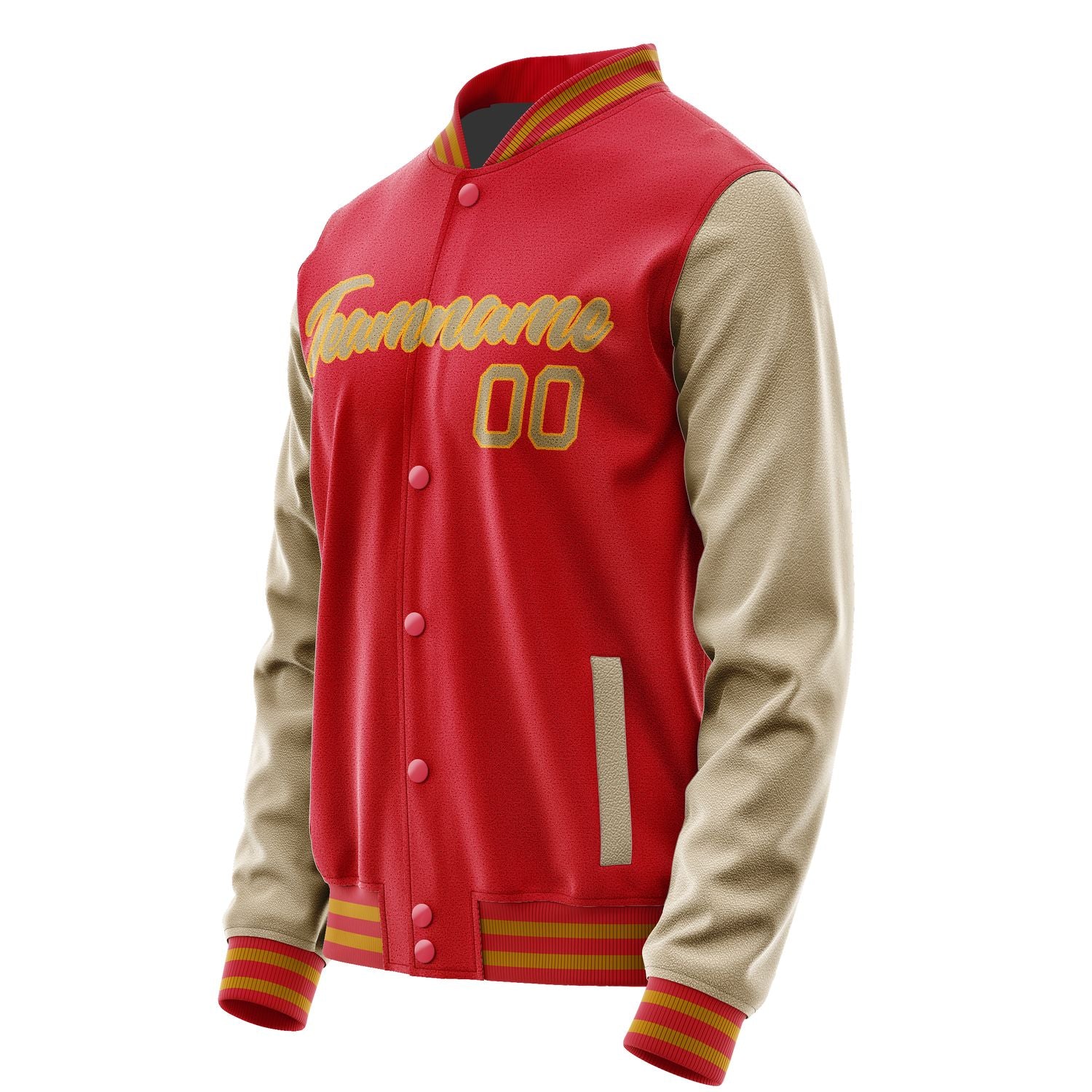 Maßgeschneidertes Rot Hellkhaki Jacke Ja1414251419B21925