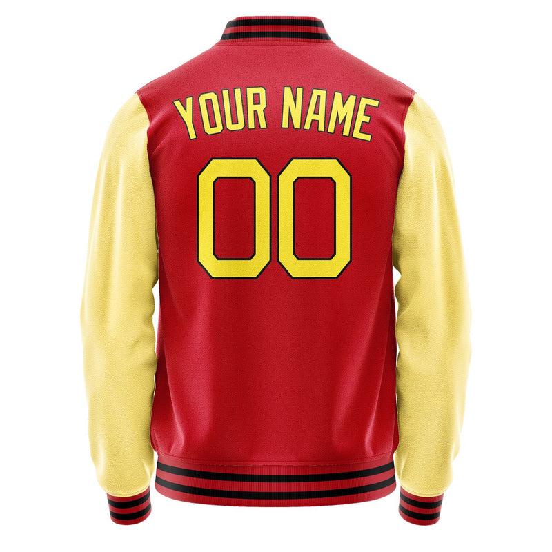 Maßgeschneidertes Rot Blassgelb Jacke Ja1414261417B21726
