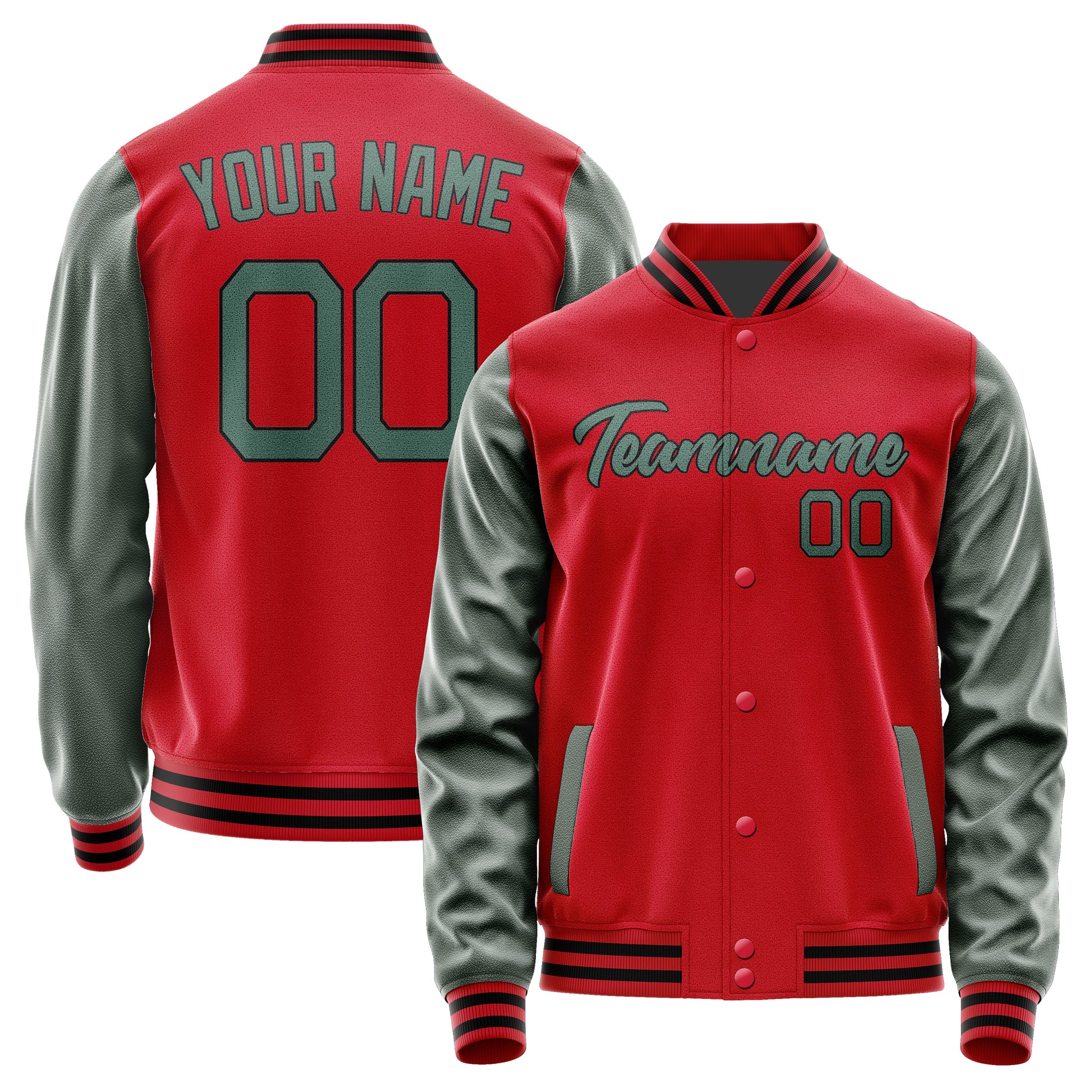 Maßgeschneidertes Rot Blaugrün Jacke Ja1414271417B21727