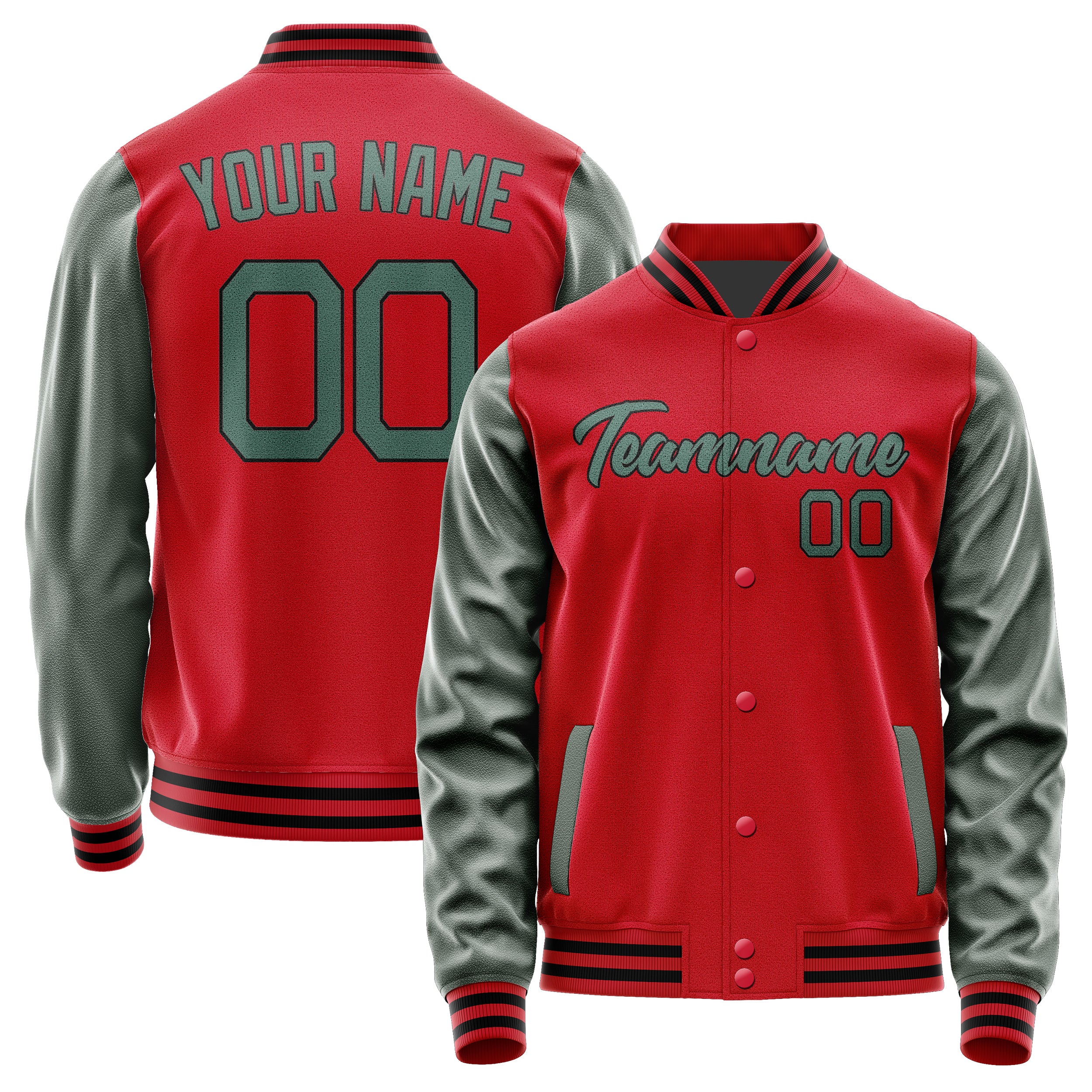Maßgeschneidertes Rot Blaugrün Jacke Ja1414271417B21727
