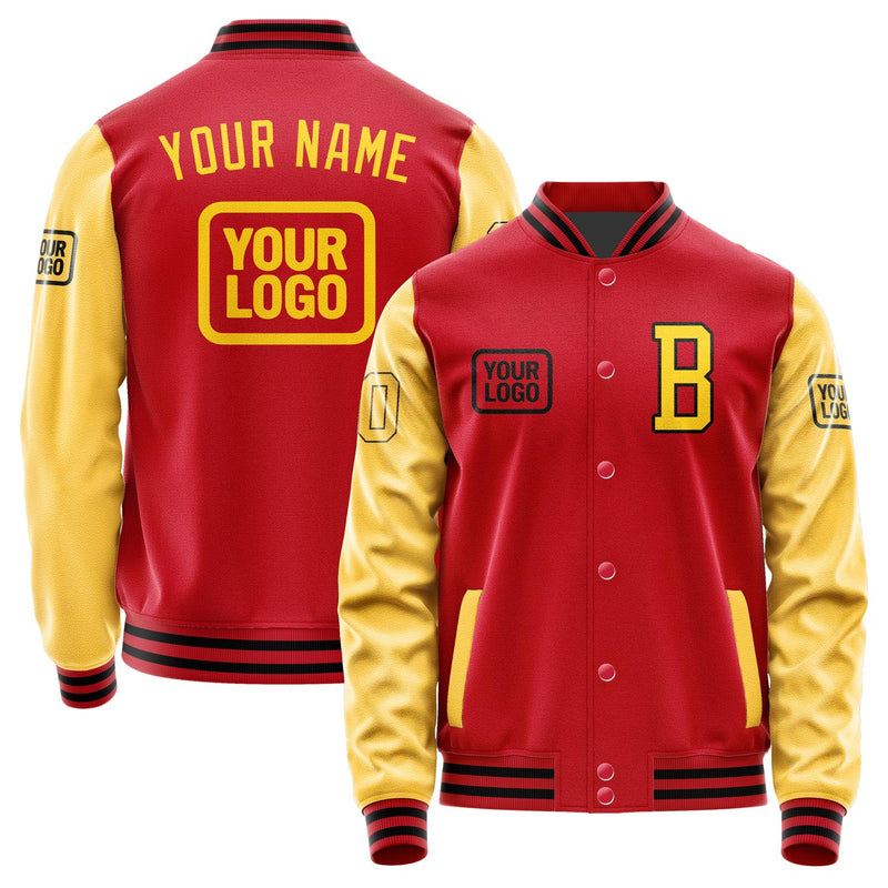 Maßgeschneidertes Rot Gold Jacke JA141430141717303017