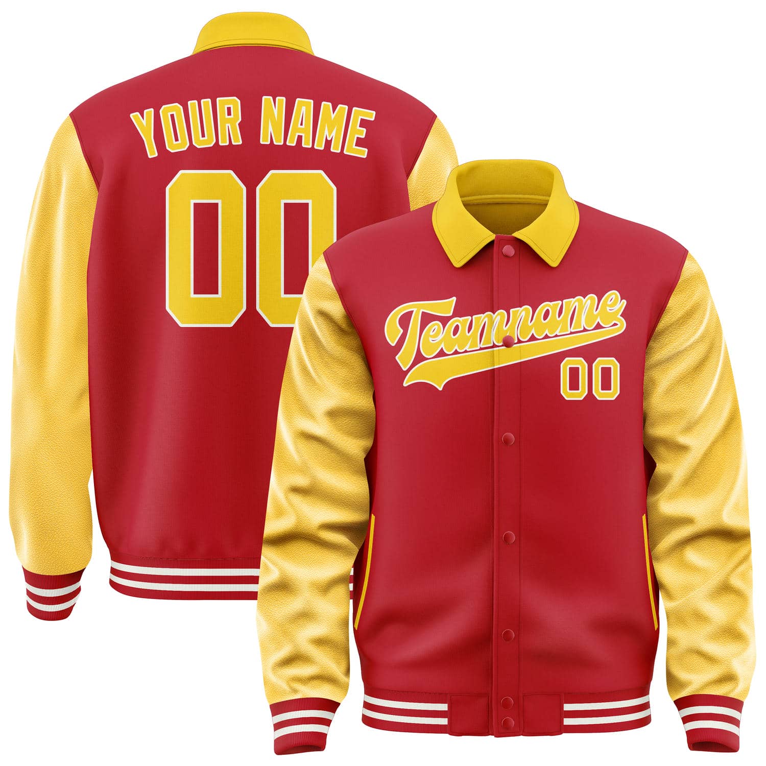 Maßgeschneidertes Rot Gold Jacke JA141430141818303018