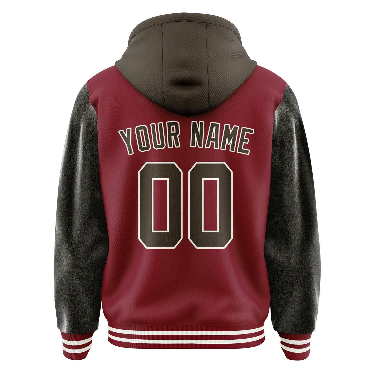 Maßgeschneidertes Karmesinrot Braun Jacke