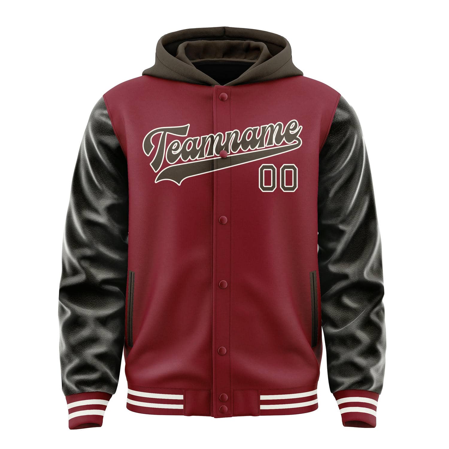 Maßgeschneidertes Karmesinrot Braun Jacke