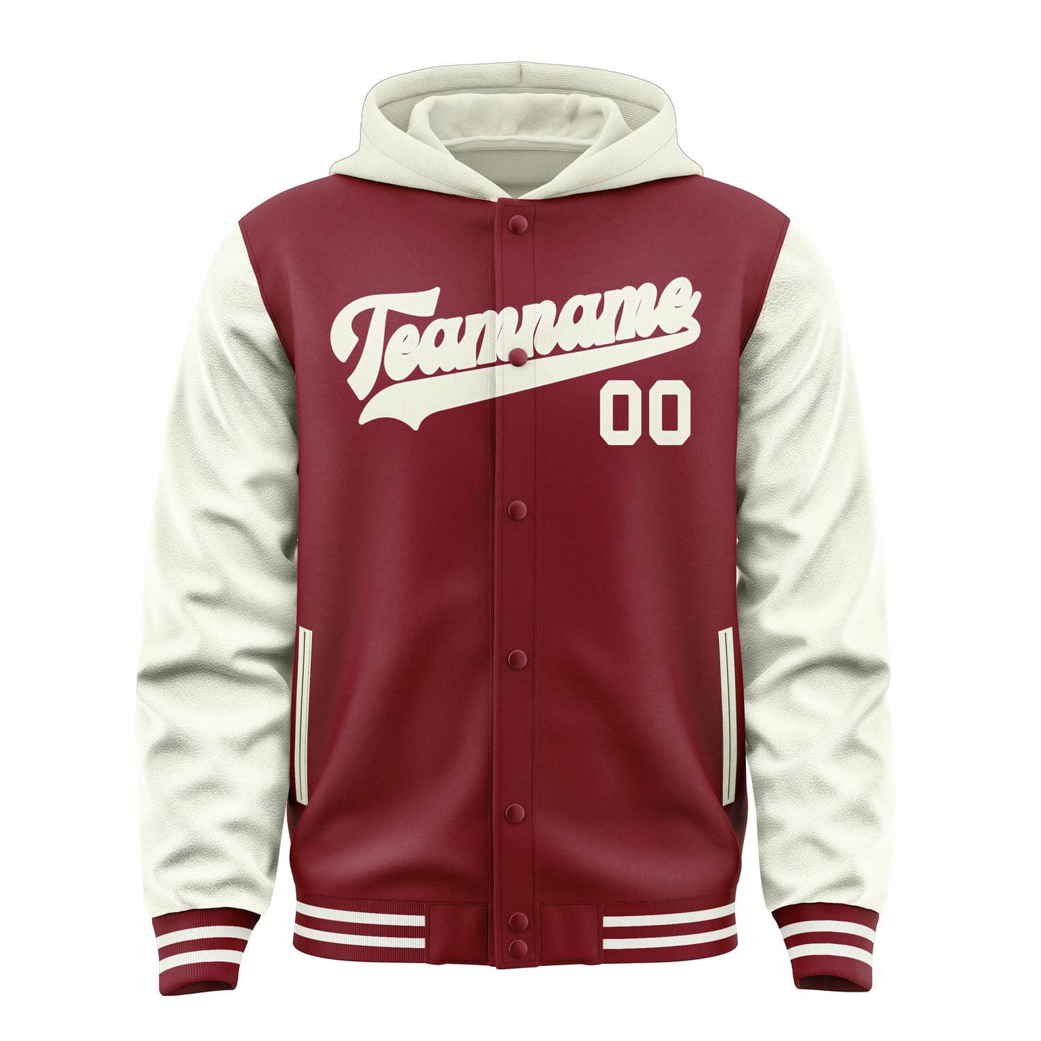 Maßgeschneidertes Karmesinrot Creme Jacke