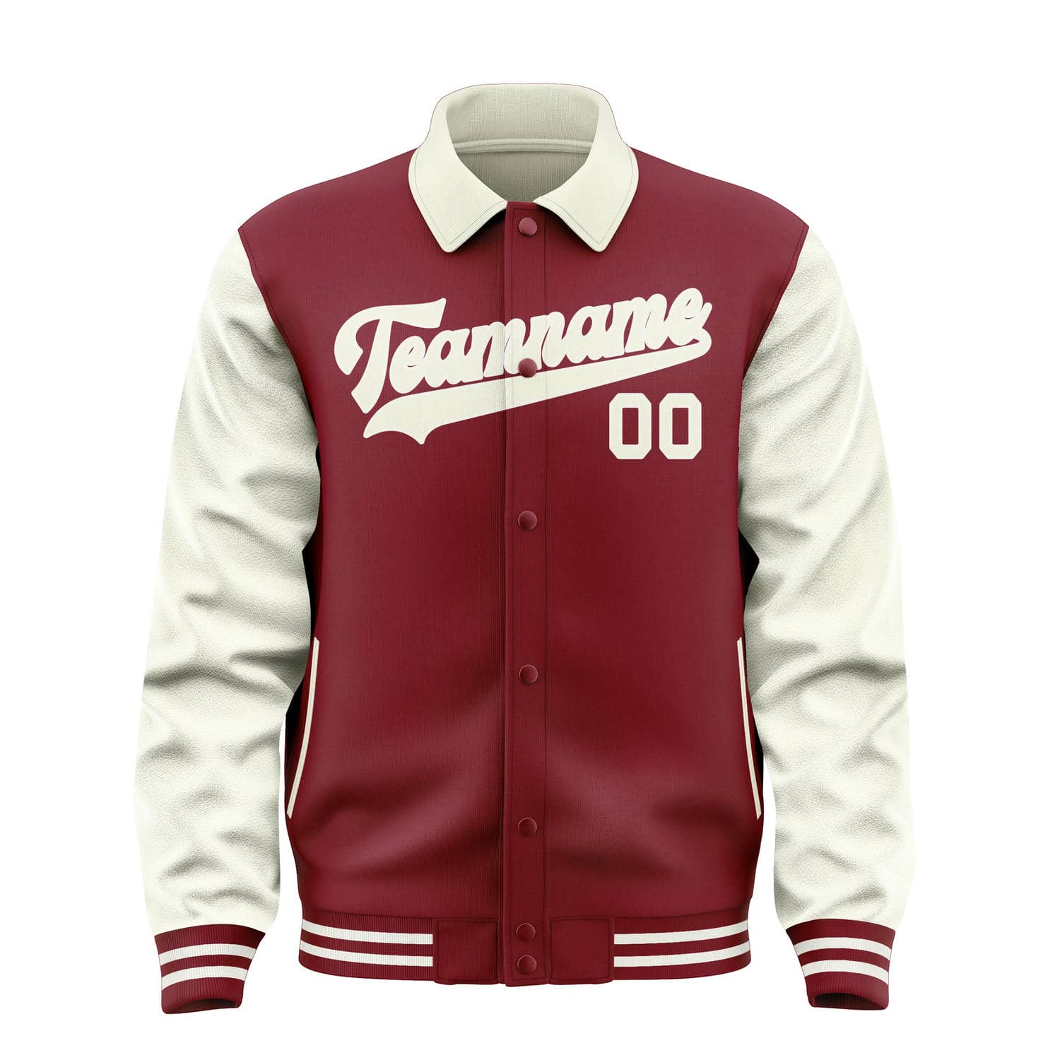 Maßgeschneidertes Karmesinrot Creme Jacke