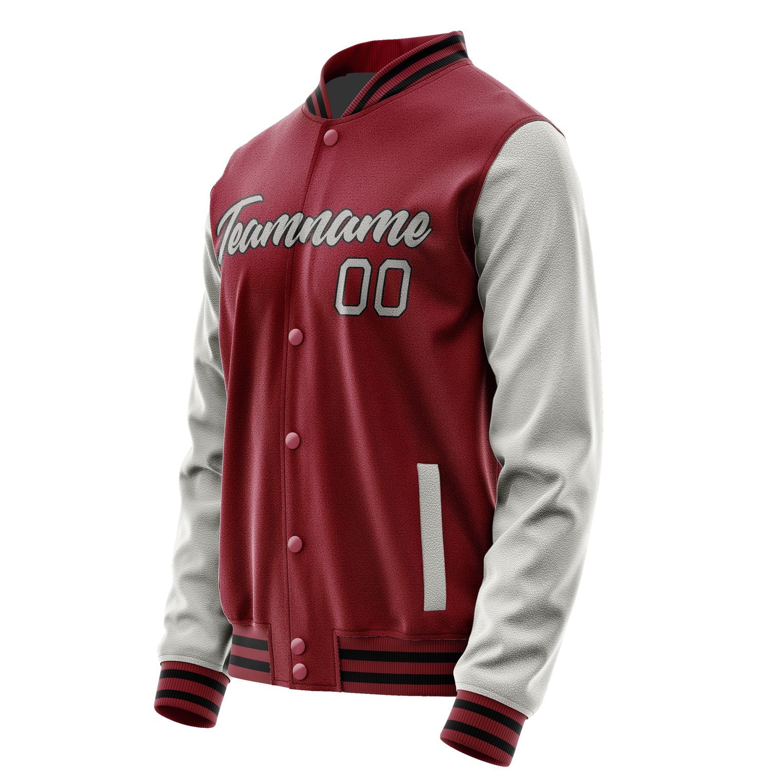 Maßgeschneidertes Karmesinrot Grau Jacke Ja1515041517B21704