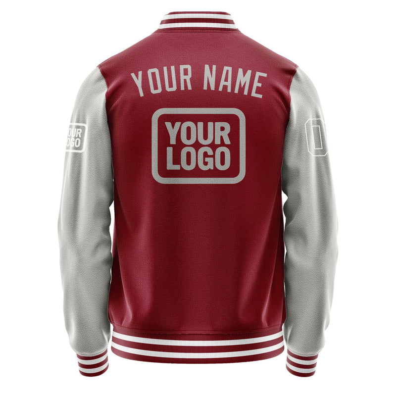 Maßgeschneidertes Karmesinrot Grau Jacke JA151504151818040418