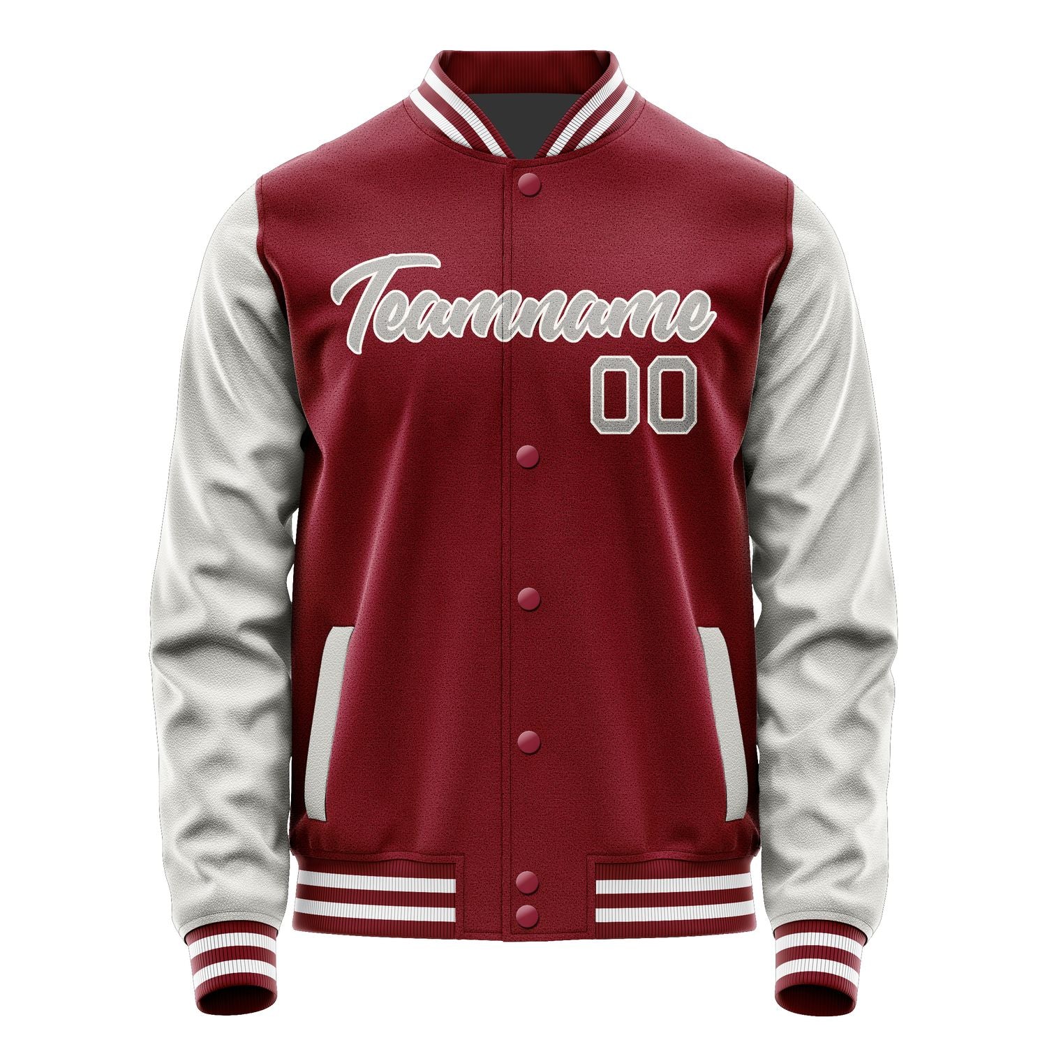 Maßgeschneidertes Karmesinrot Grau Jacke Ja1515041518B21804