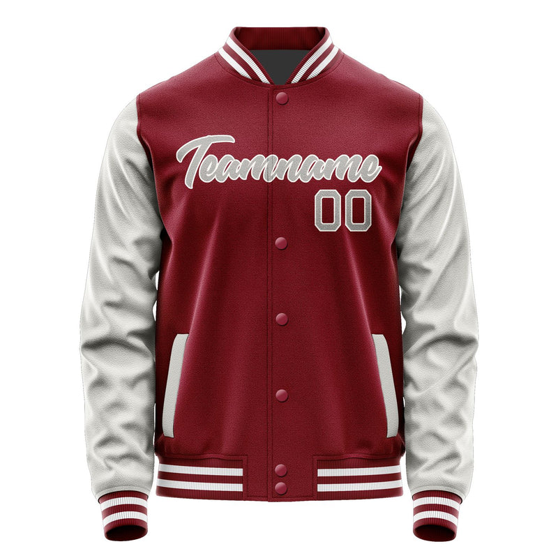 Maßgeschneidertes Karmesinrot Grau Jacke Ja1515041518B21804