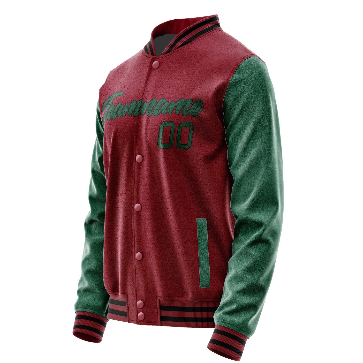 Maßgeschneidertes Karmesinrot Moosgrün Jacke Ja1515051517B21705