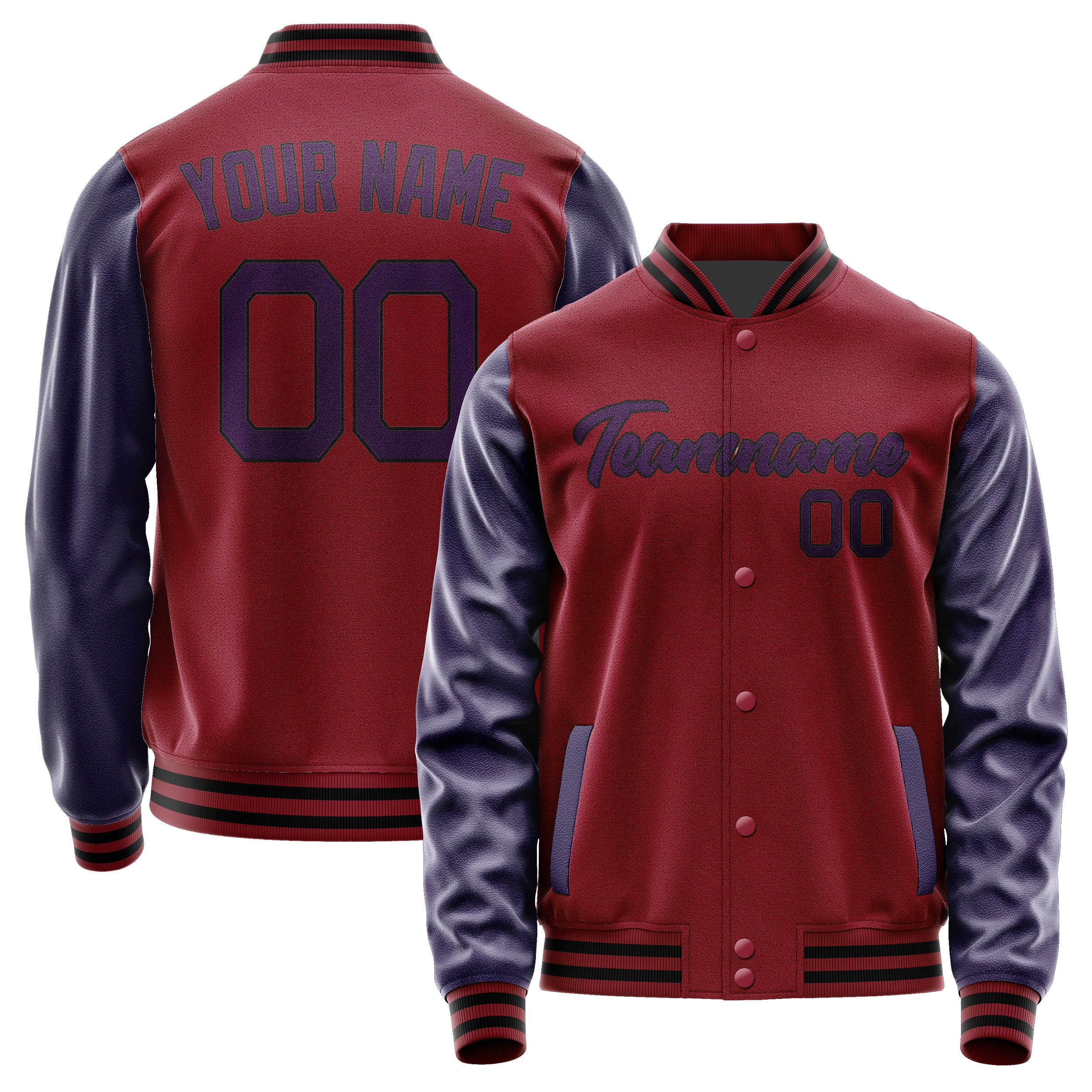 Maßgeschneidertes Karmesinrot Lila Jacke Ja1515071517B21707
