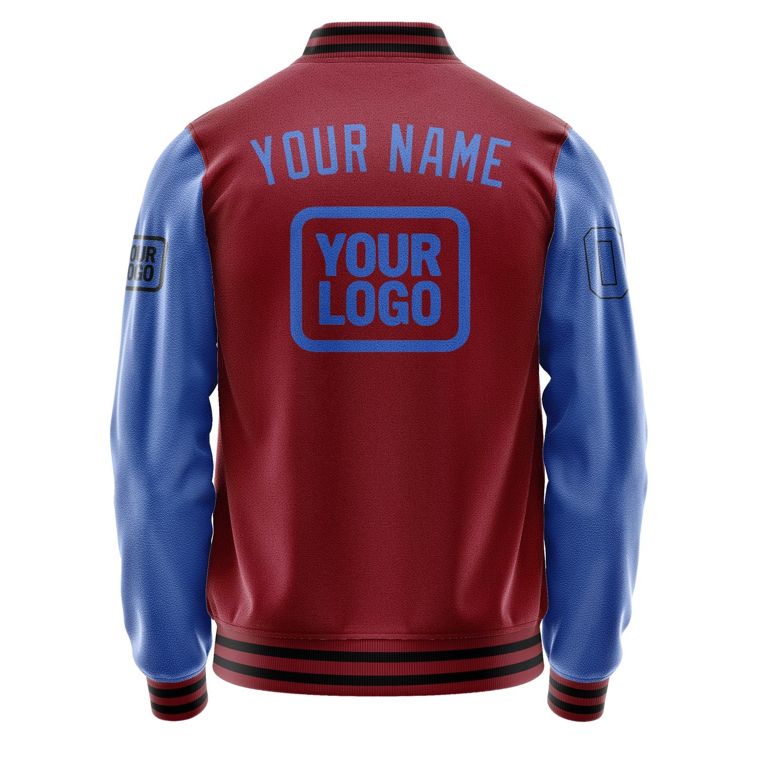 Maßgeschneidertes Karmesinrot Himmelblau Jacke JA151509151717090917