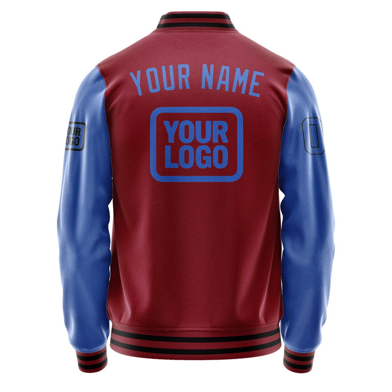 Maßgeschneidertes Karmesinrot Himmelblau Jacke JA151509151717090917