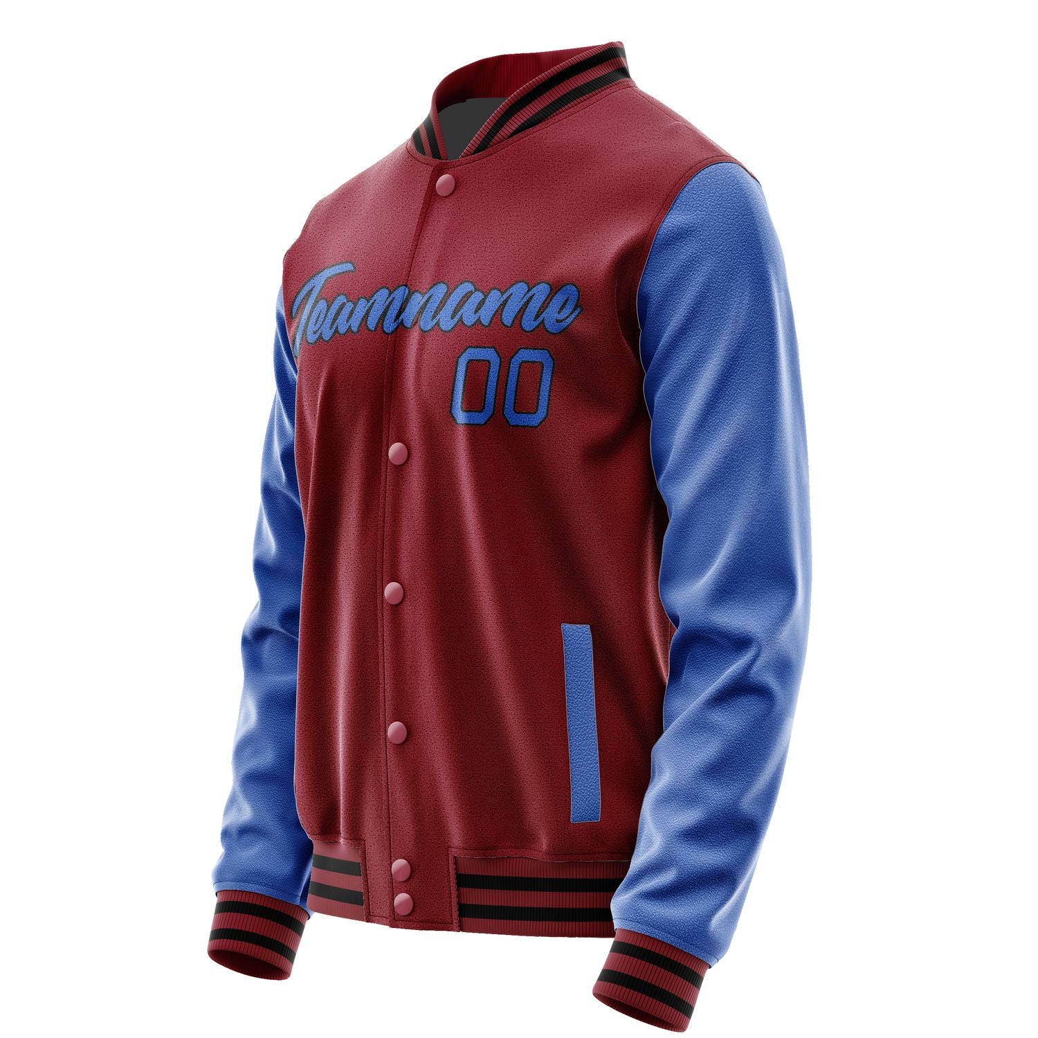 Maßgeschneidertes Karmesinrot Himmelblau Jacke Ja1515091517B21709