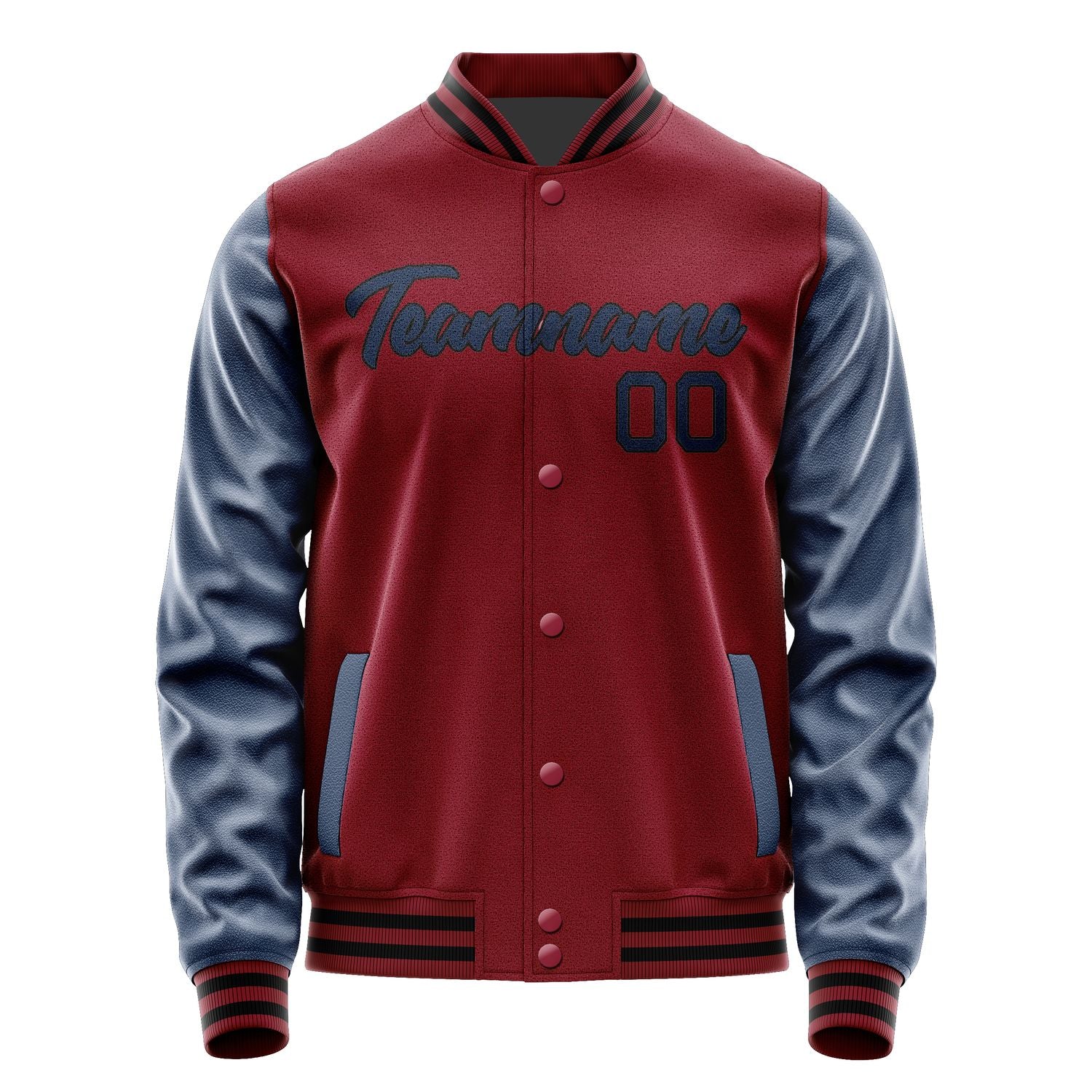Maßgeschneidertes Karmesinrot Marineblau Jacke Ja1515101517B21710