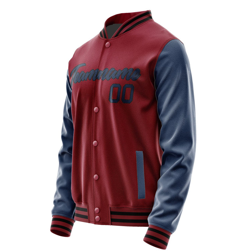 Maßgeschneidertes Karmesinrot Marineblau Jacke Ja1515101517B21710