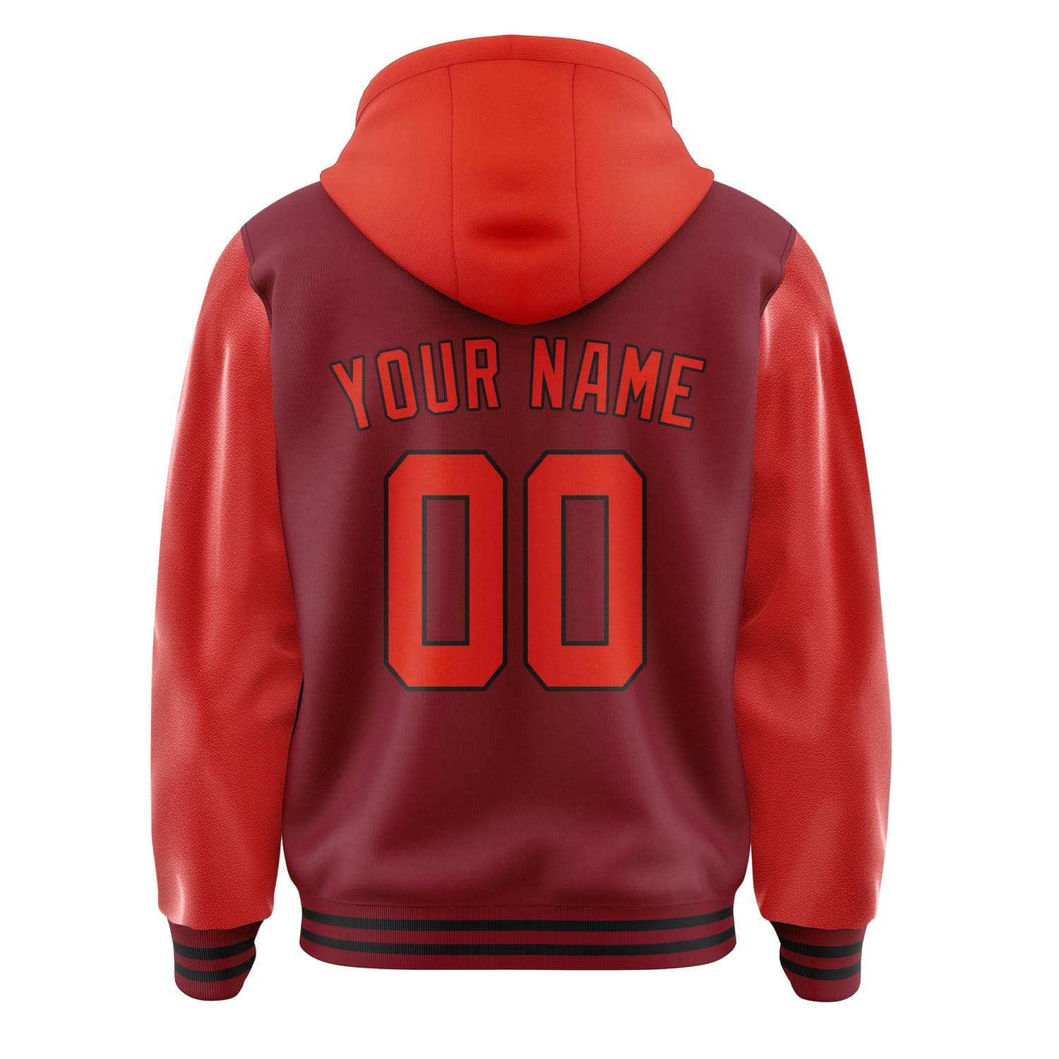 Maßgeschneidertes Karmesinrot Orangerot Jacke