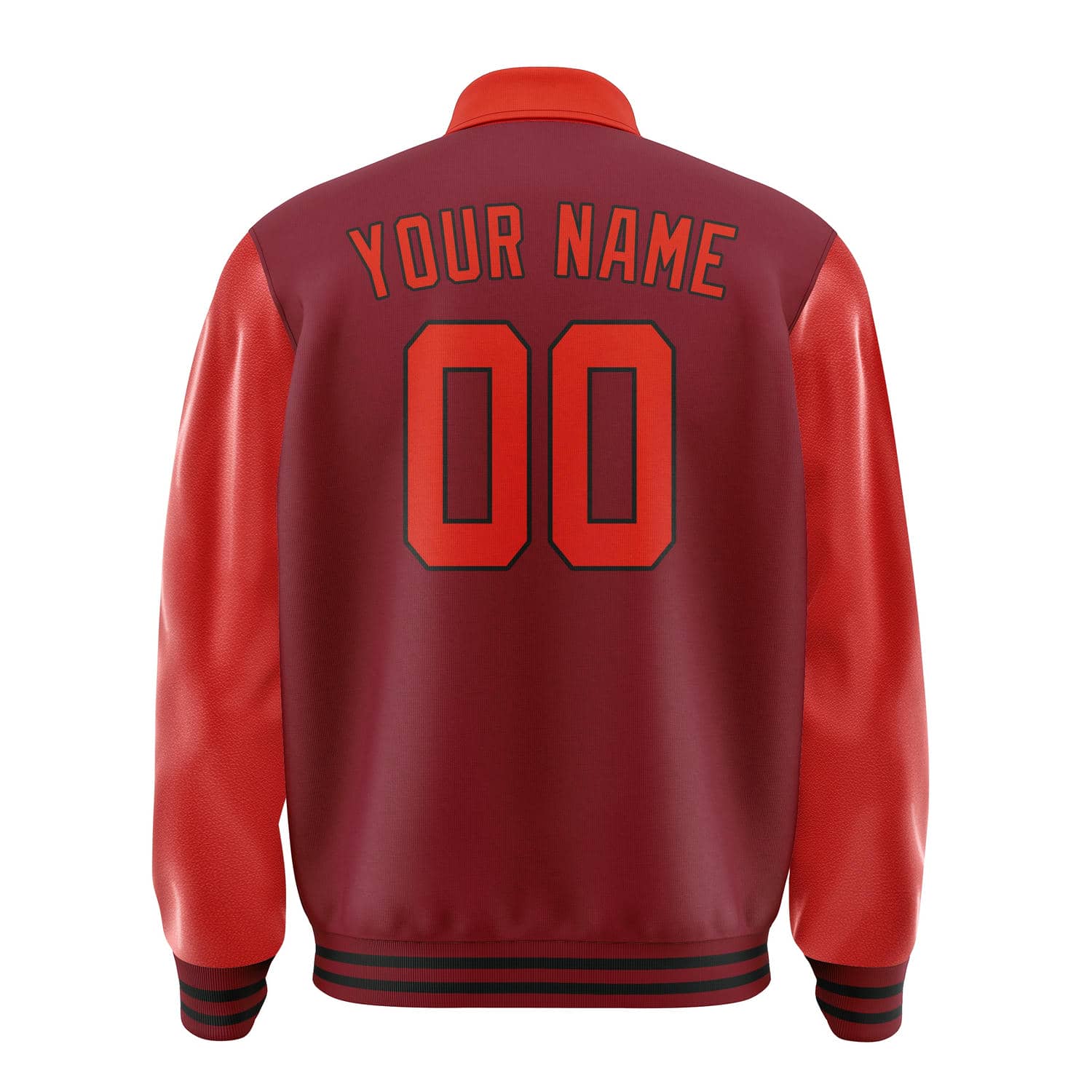 Maßgeschneidertes Karmesinrot Orangerot Jacke