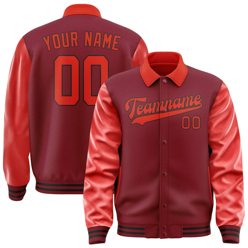 Maßgeschneidertes Karmesinrot Orangerot Jacke JA151512151717121217