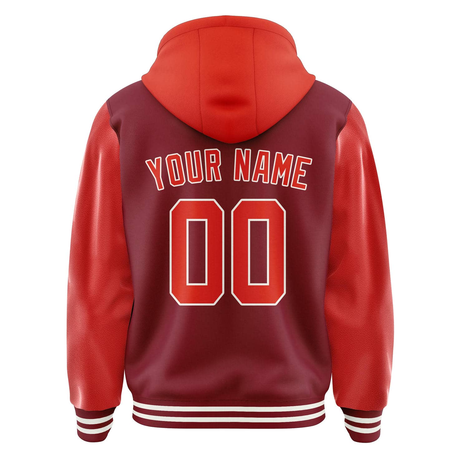 Maßgeschneidertes Karmesinrot Orangerot Jacke