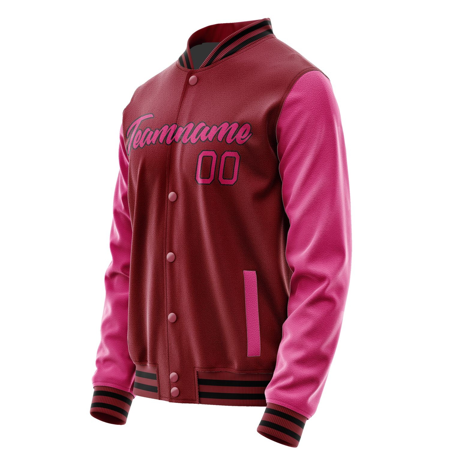 Maßgeschneidertes Karmesinrot Rosarot Jacke Ja1515131517B21713