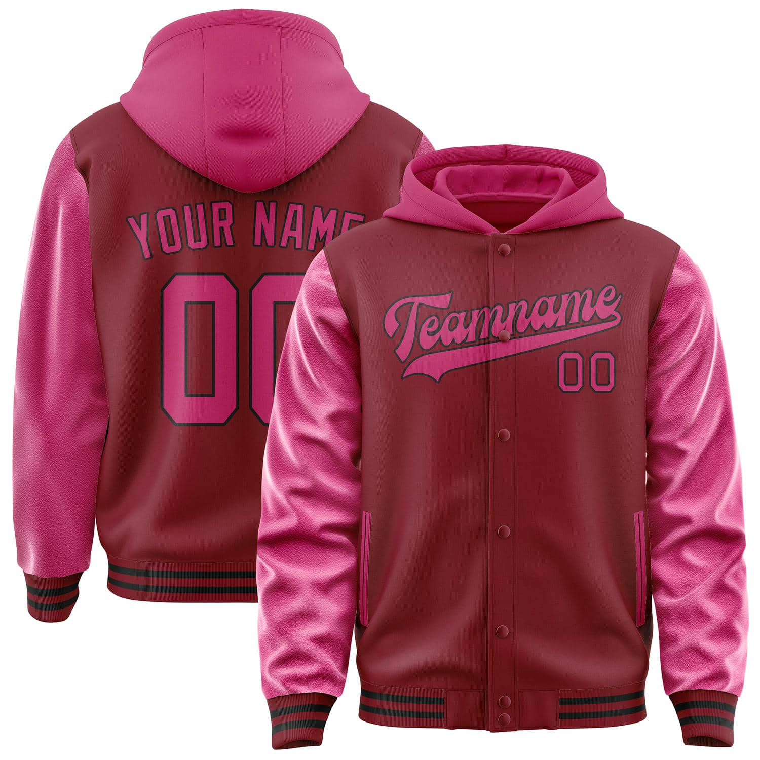 Maßgeschneidertes Karmesinrot Rosarot Jacke JA151513151717131317