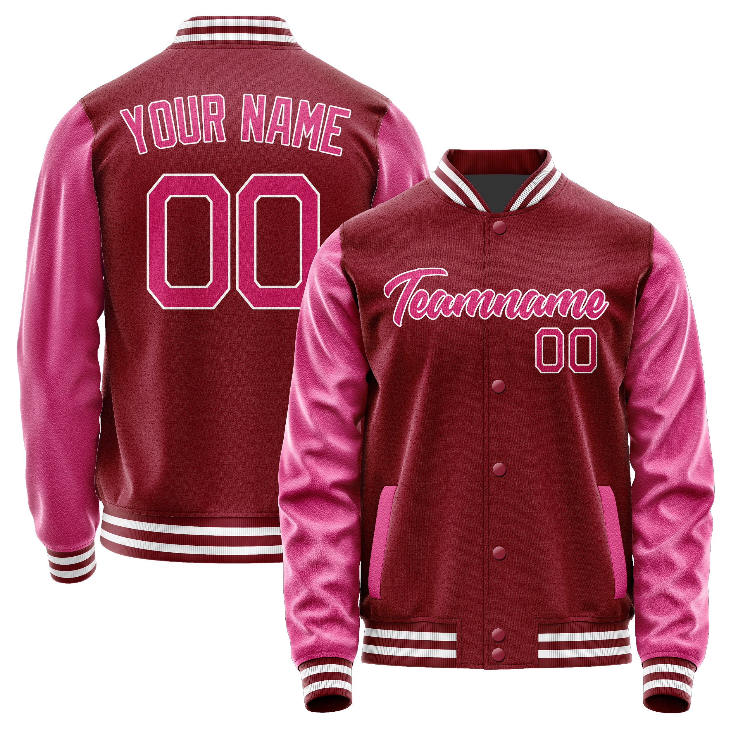 Maßgeschneidertes Karmesinrot Rosarot Jacke Ja1515131518B21813