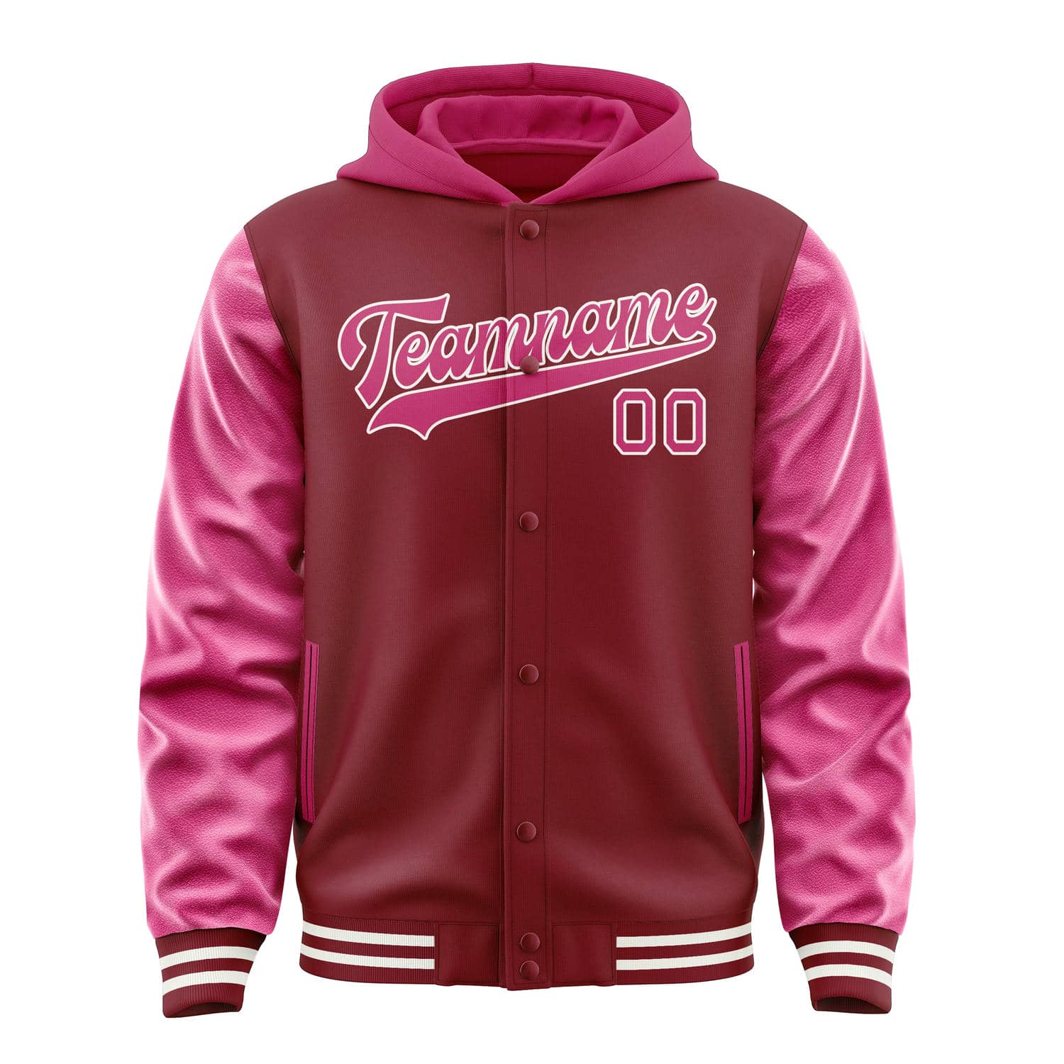 Maßgeschneidertes Karmesinrot Rosarot Jacke