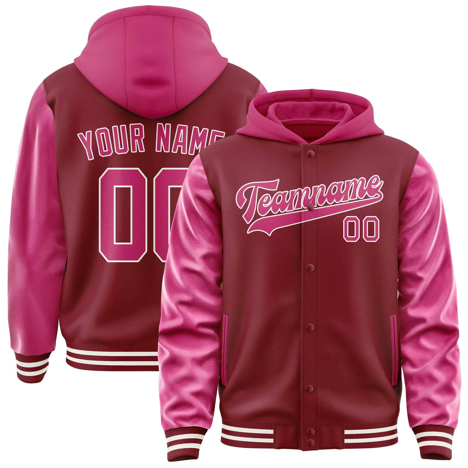 Maßgeschneidertes Karmesinrot Rosarot Jacke JA151513151818131318