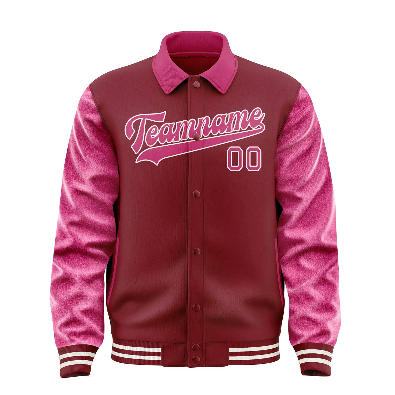 Maßgeschneidertes Karmesinrot Rosarot Jacke