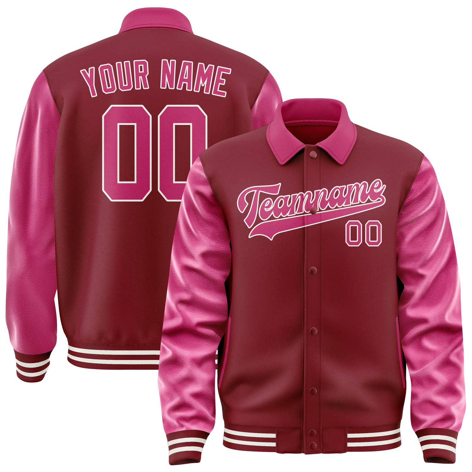 Maßgeschneidertes Karmesinrot Rosarot Jacke JA151513151818131318