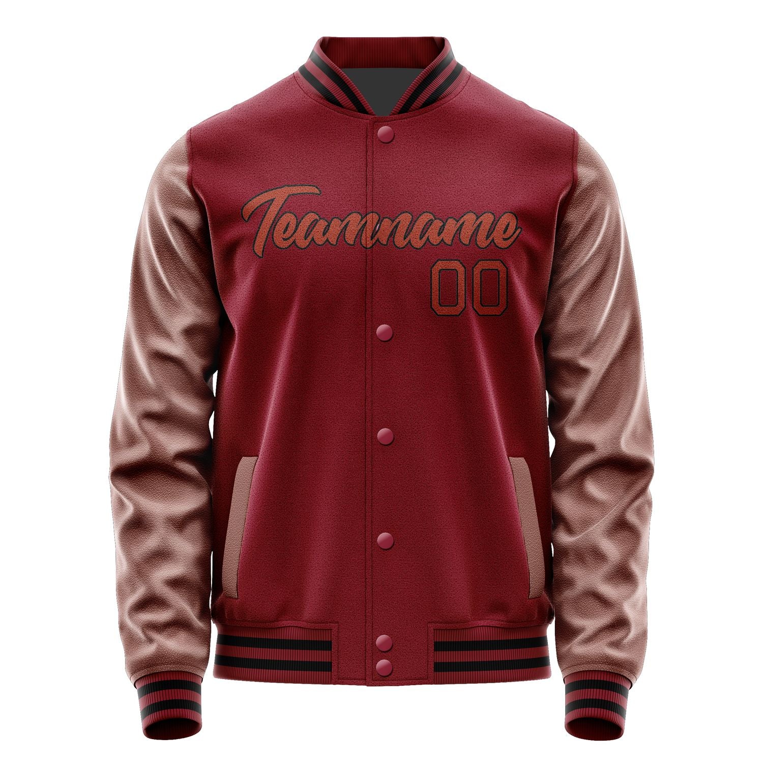 Maßgeschneidertes Karmesinrot Korallenrot Jacke Ja1515161517B21716
