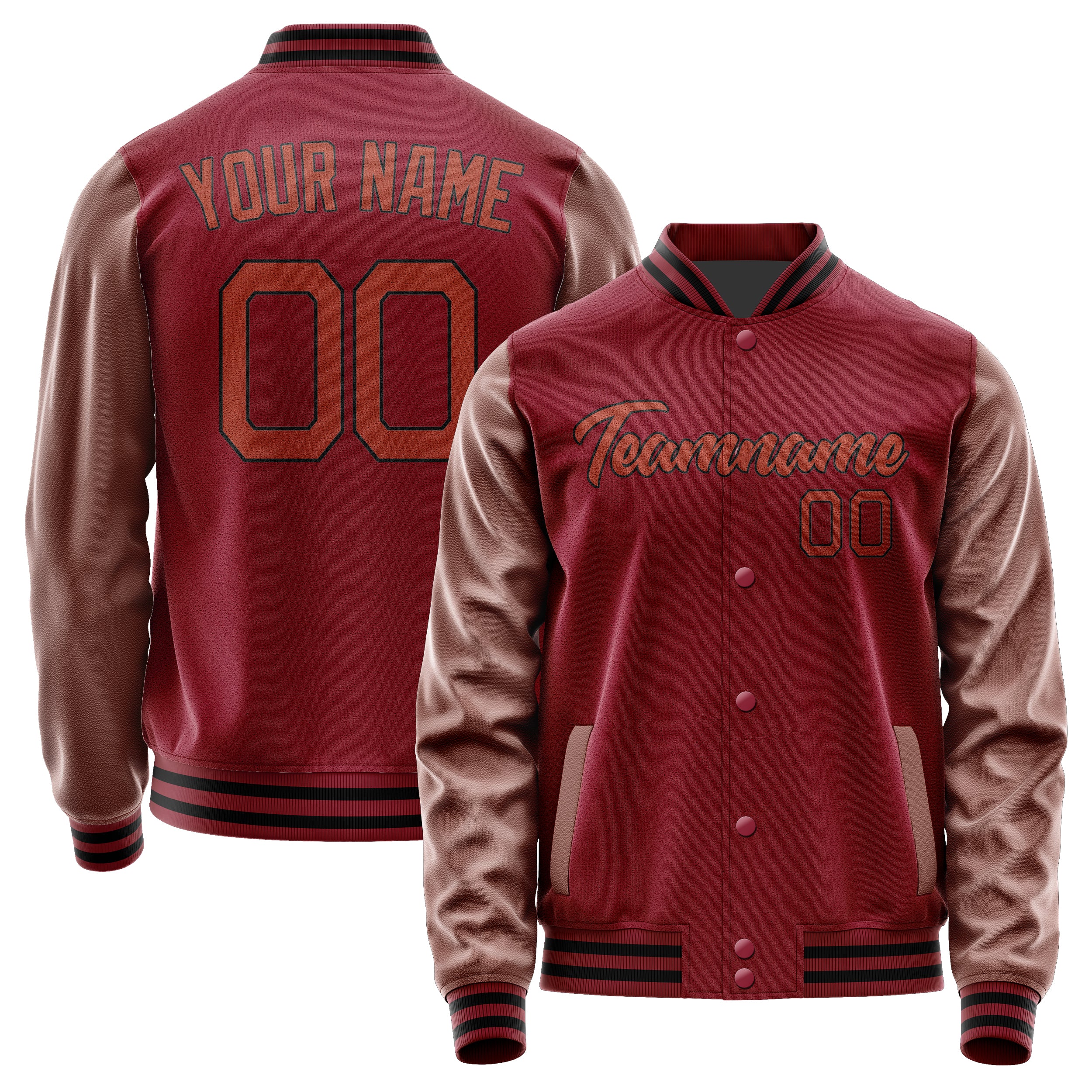 Maßgeschneidertes Karmesinrot Korallenrot Jacke Ja1515161517B21716