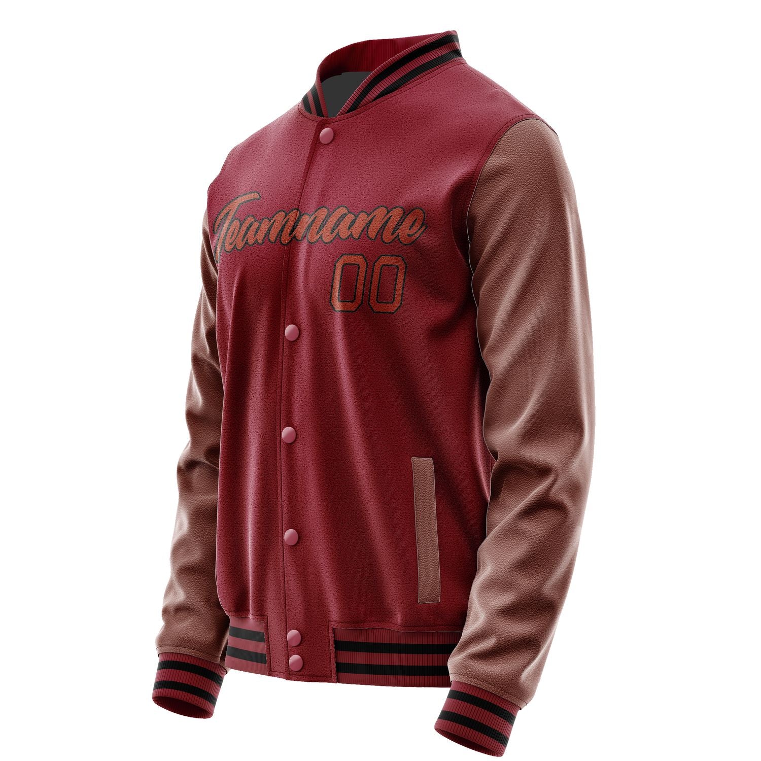 Maßgeschneidertes Karmesinrot Korallenrot Jacke Ja1515161517B21716