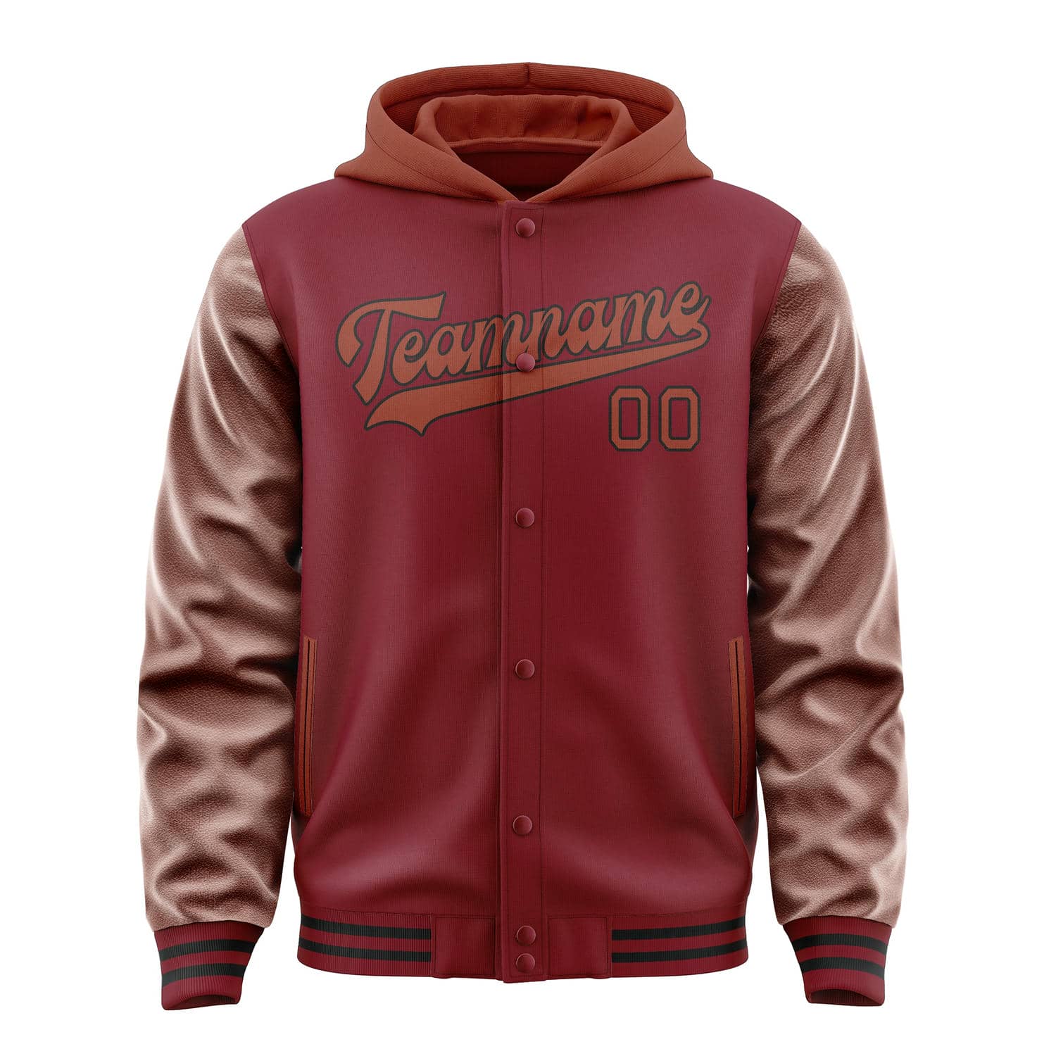 Maßgeschneidertes Karmesinrot Korallenrot Jacke