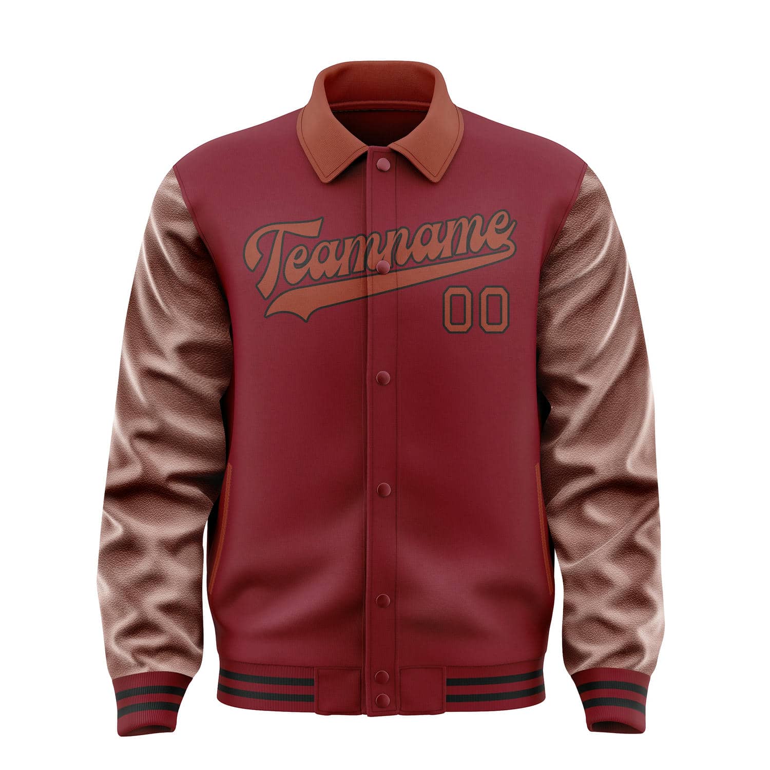 Maßgeschneidertes Karmesinrot Korallenrot Jacke