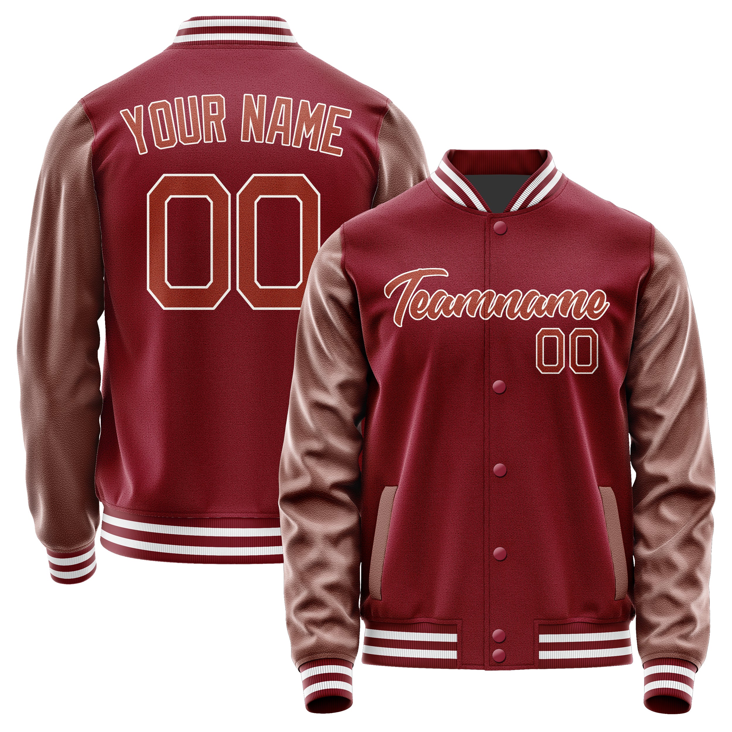 Maßgeschneidertes Karmesinrot Korallenrot Jacke Ja1515161518B21816