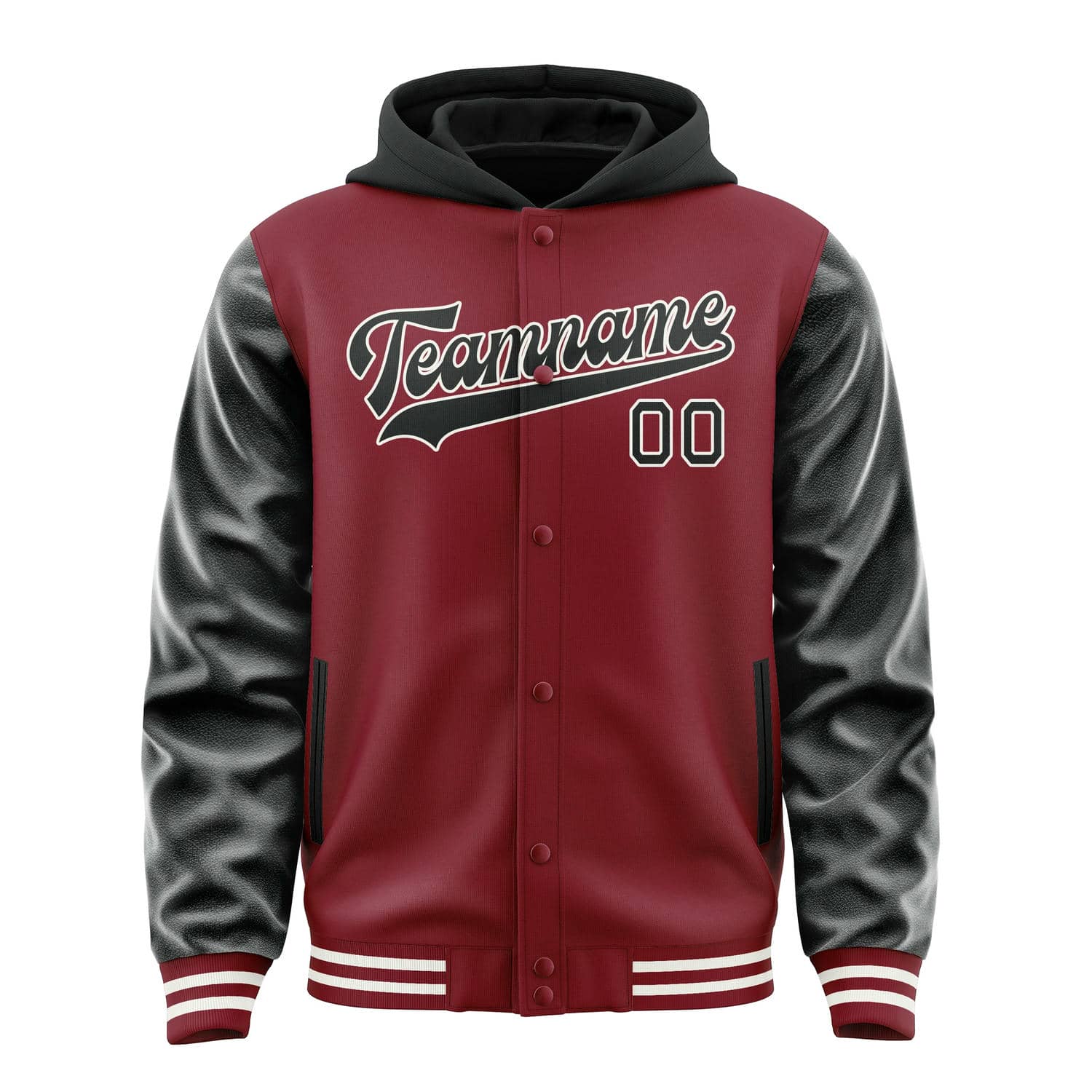 Maßgeschneidertes Karmesinrot Creme Jacke