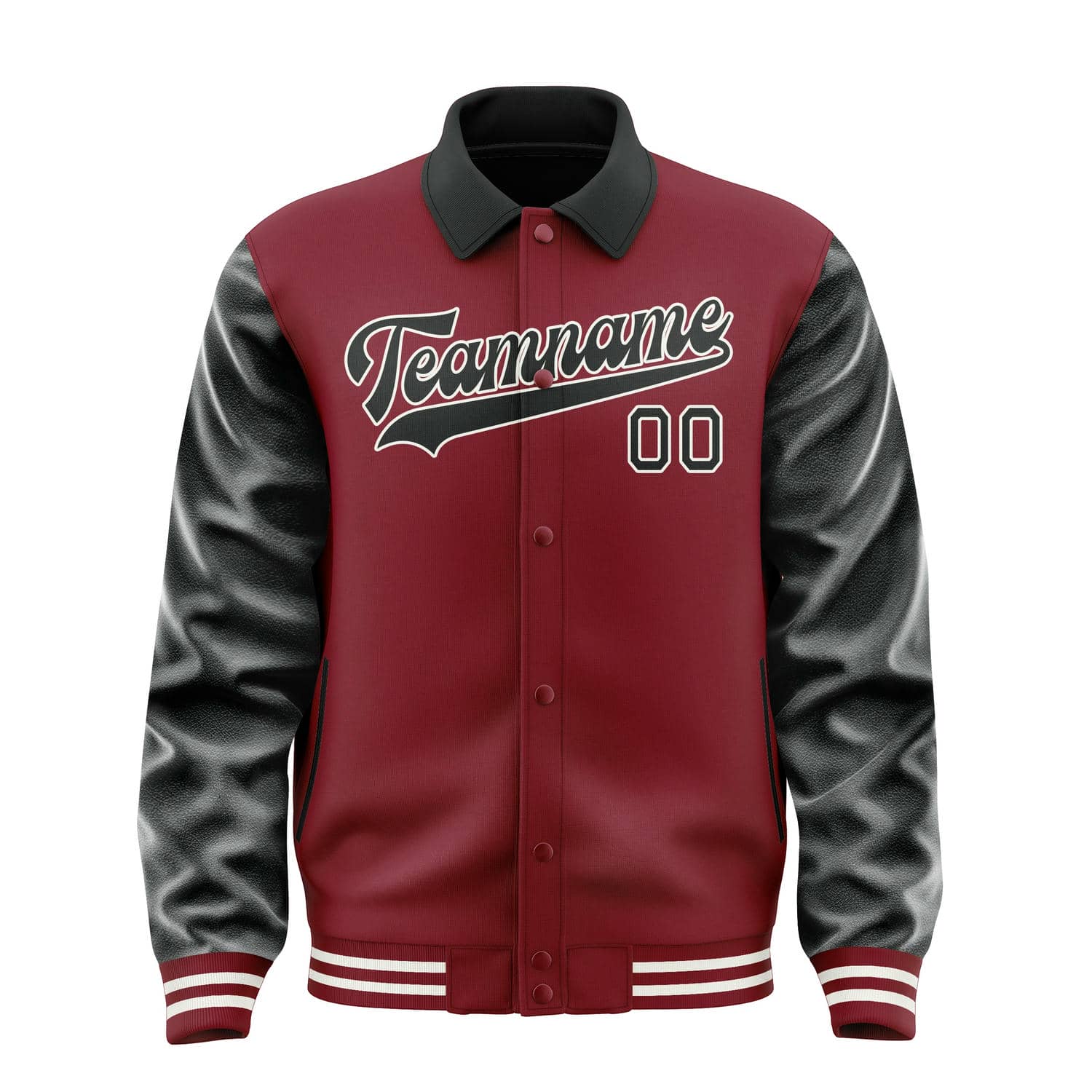 Maßgeschneidertes Karmesinrot Creme Jacke