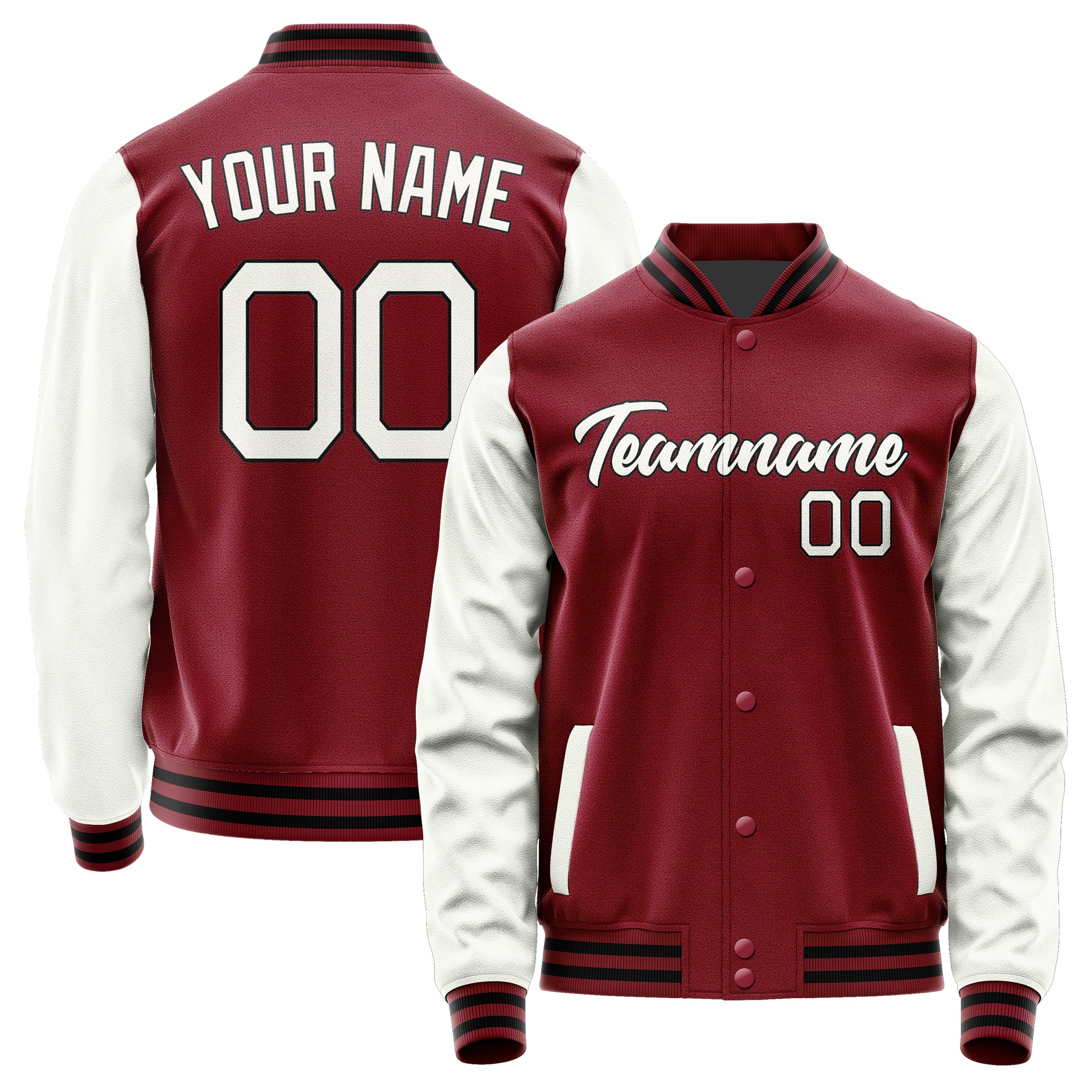 Maßgeschneidertes Karmesinrot Weiß Jacke Ja1515181517B21718