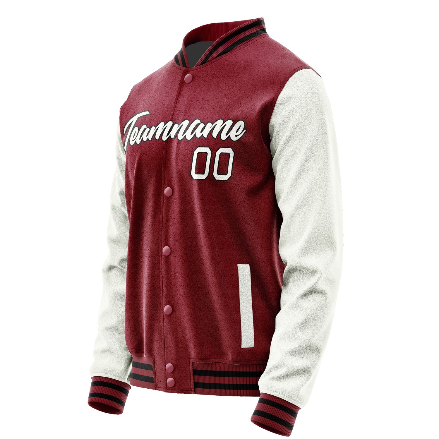 Maßgeschneidertes Karmesinrot Weiß Jacke Ja1515181517B21718