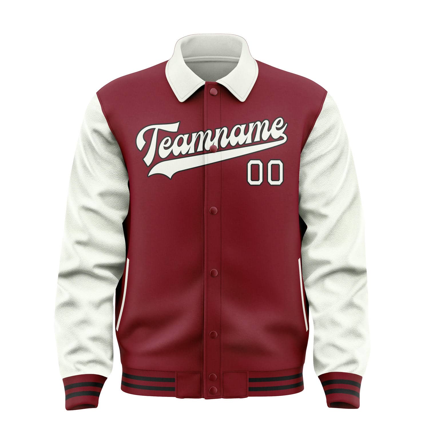 Maßgeschneidertes Karmesinrot Weiß Jacke