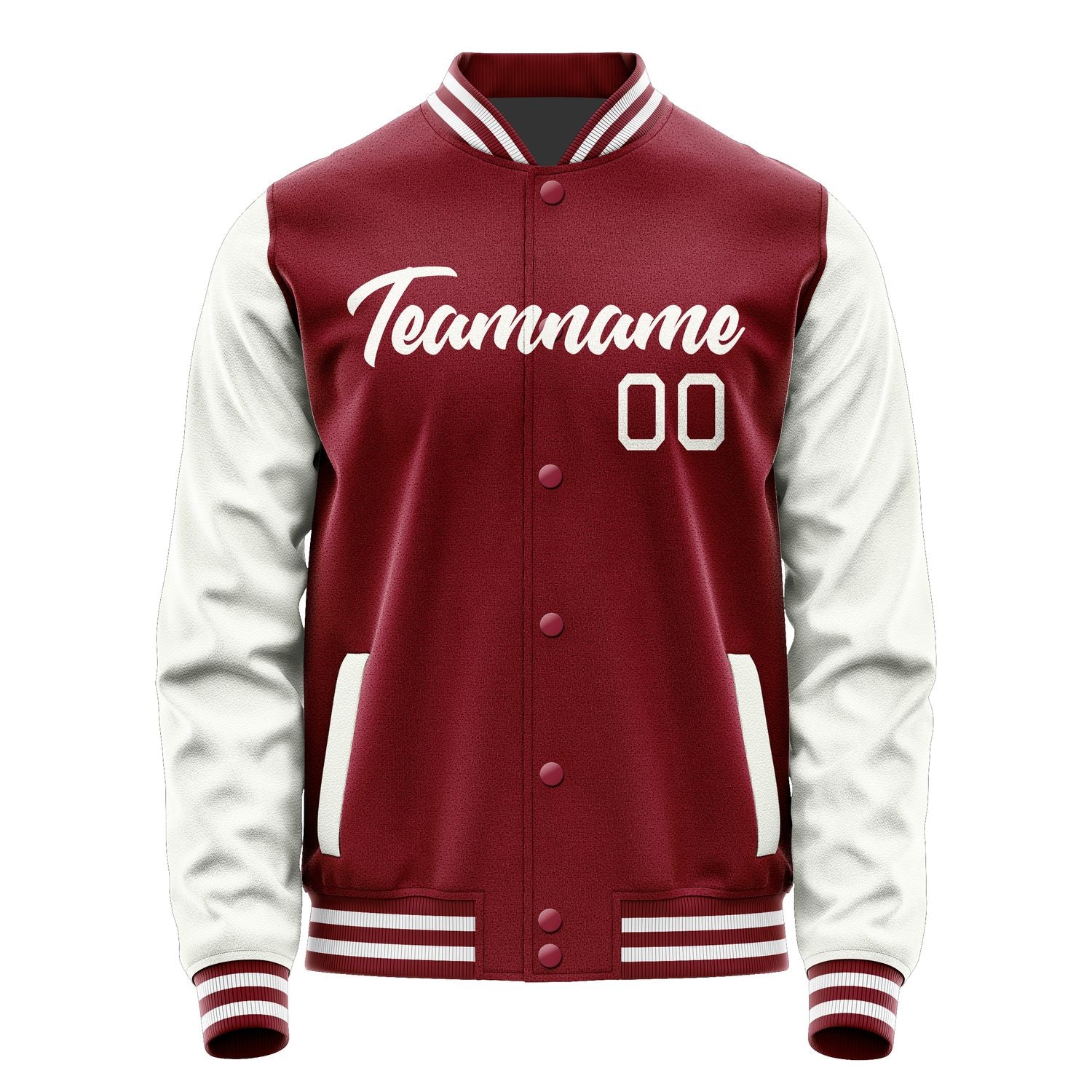 Maßgeschneidertes Karmesinrot Weiß Jacke Ja1515181518B21818