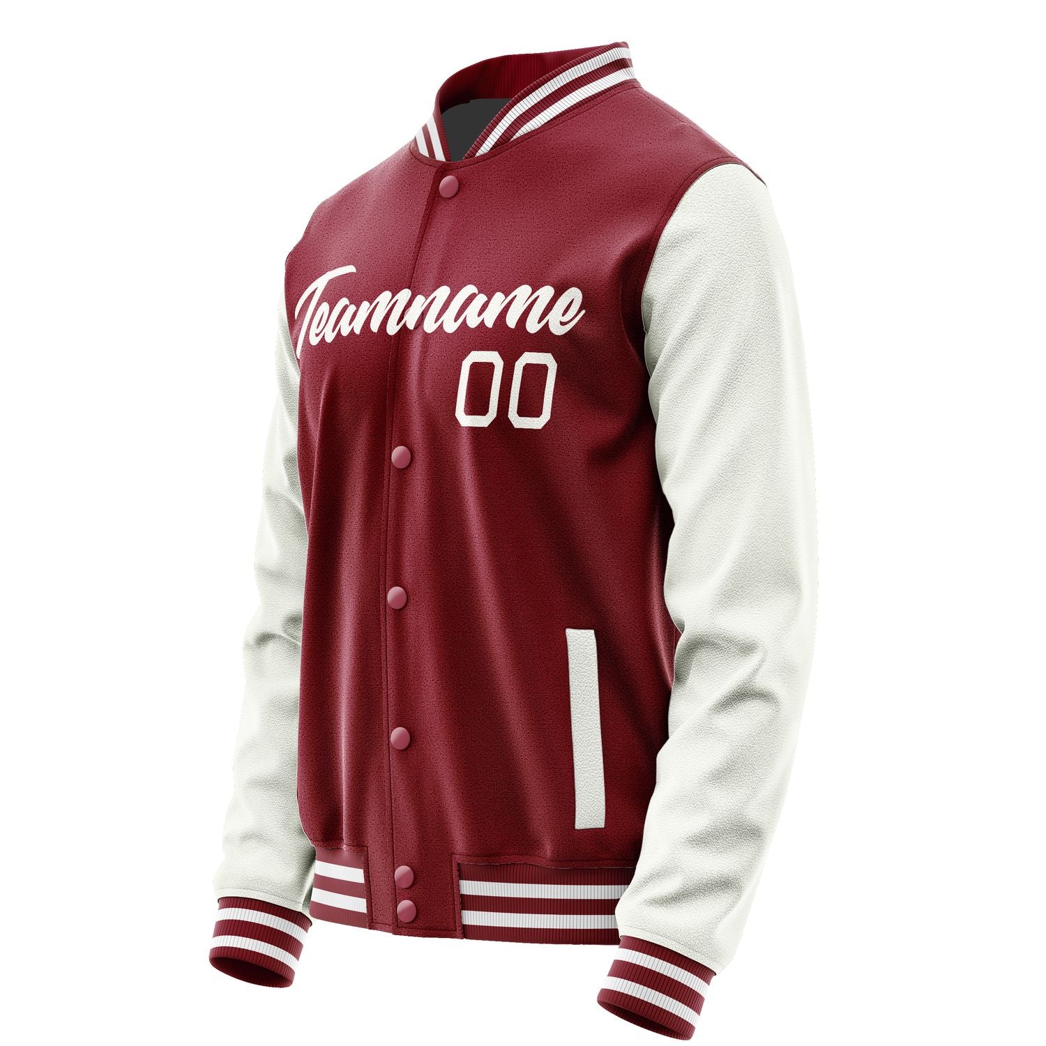 Maßgeschneidertes Karmesinrot Weiß Jacke Ja1515181518B21818