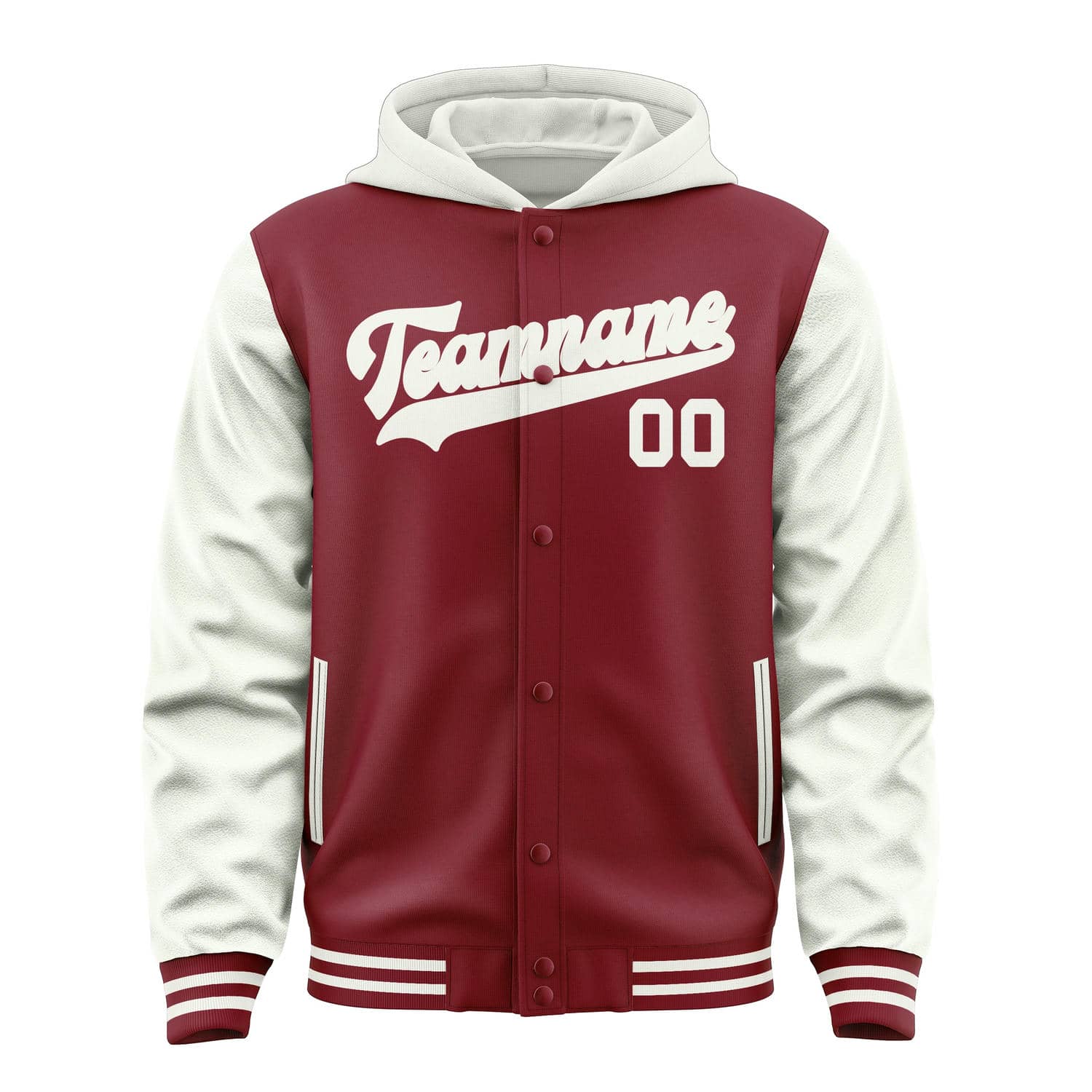 Maßgeschneidertes Karmesinrot Weiß Jacke